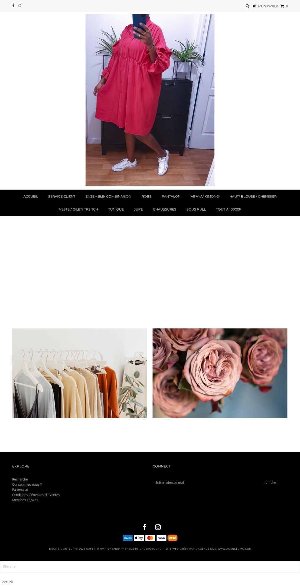 nafertityparis.com — Shopify storefront screenshot