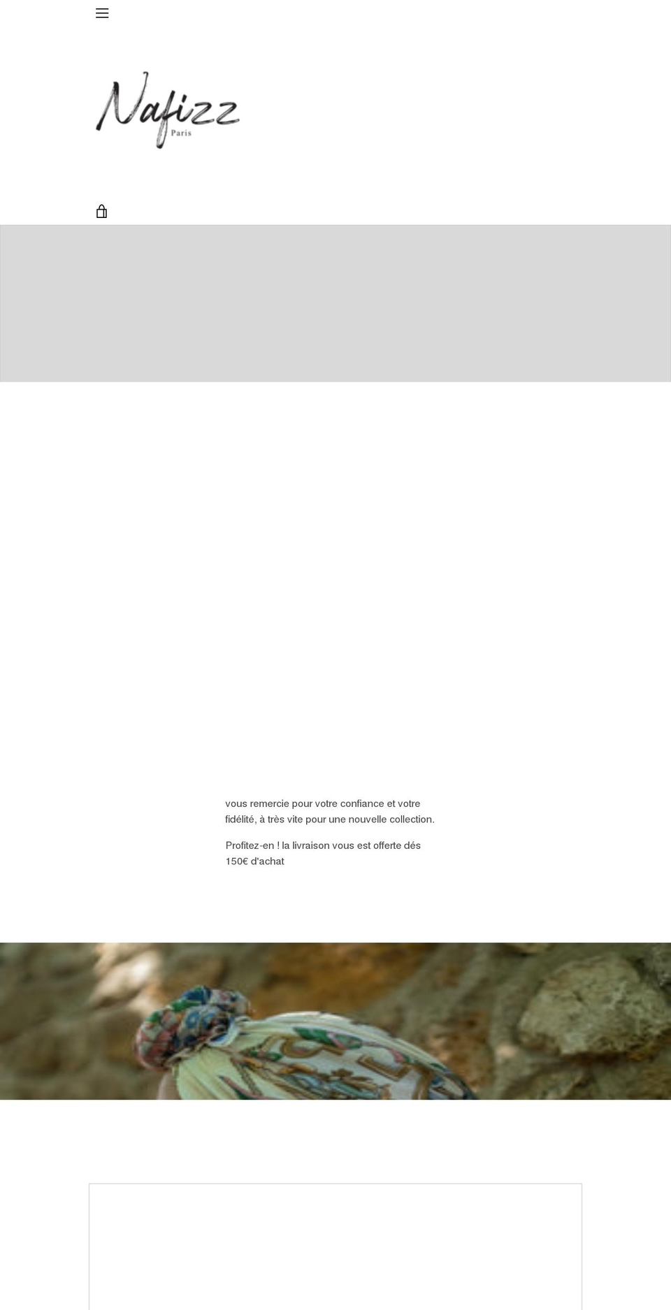 nafizzparis.com shopify website screenshot