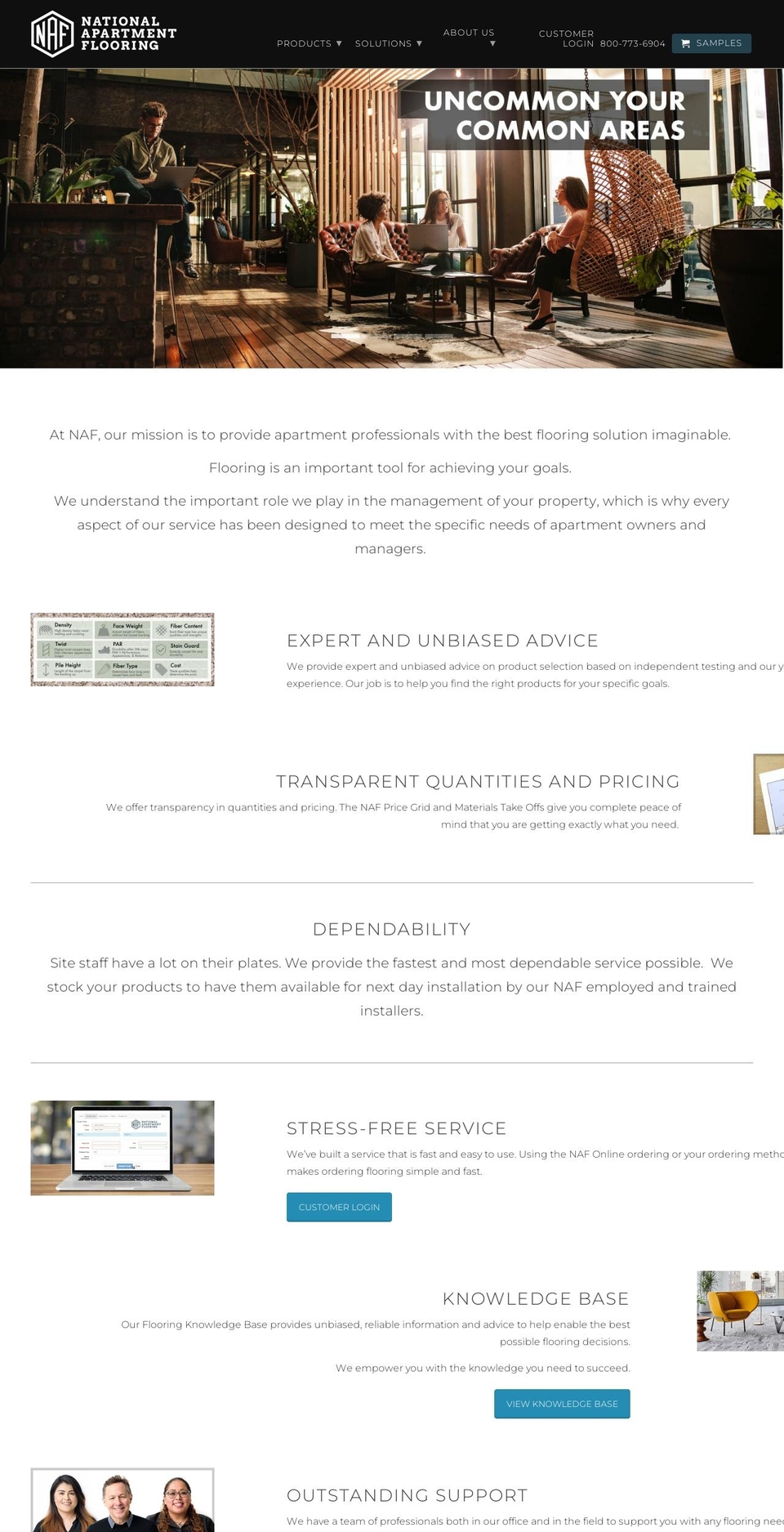 naflooring.com shopify website screenshot