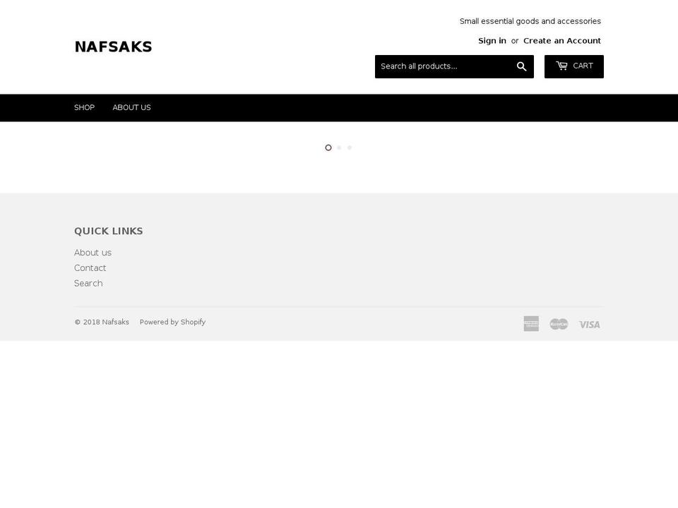 nafsaks.com — Shopify storefront screenshot