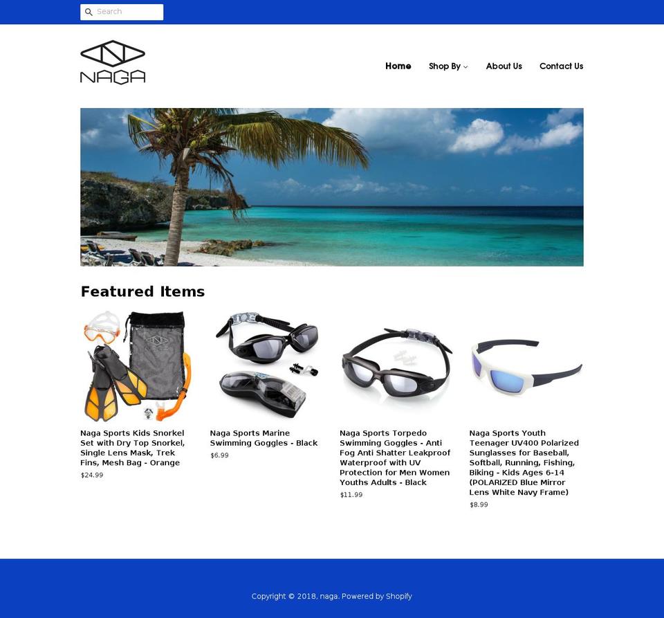 nagasportsproducts.com — Shopify storefront screenshot