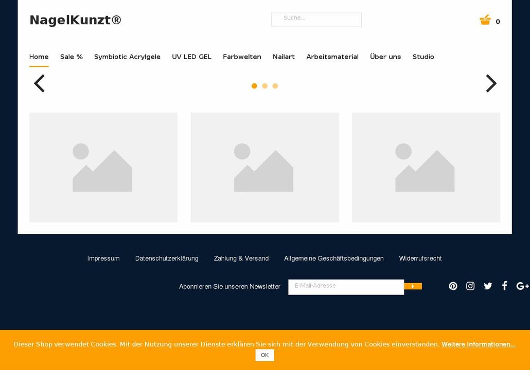 nagelkunzt-shop.de shopify website screenshot