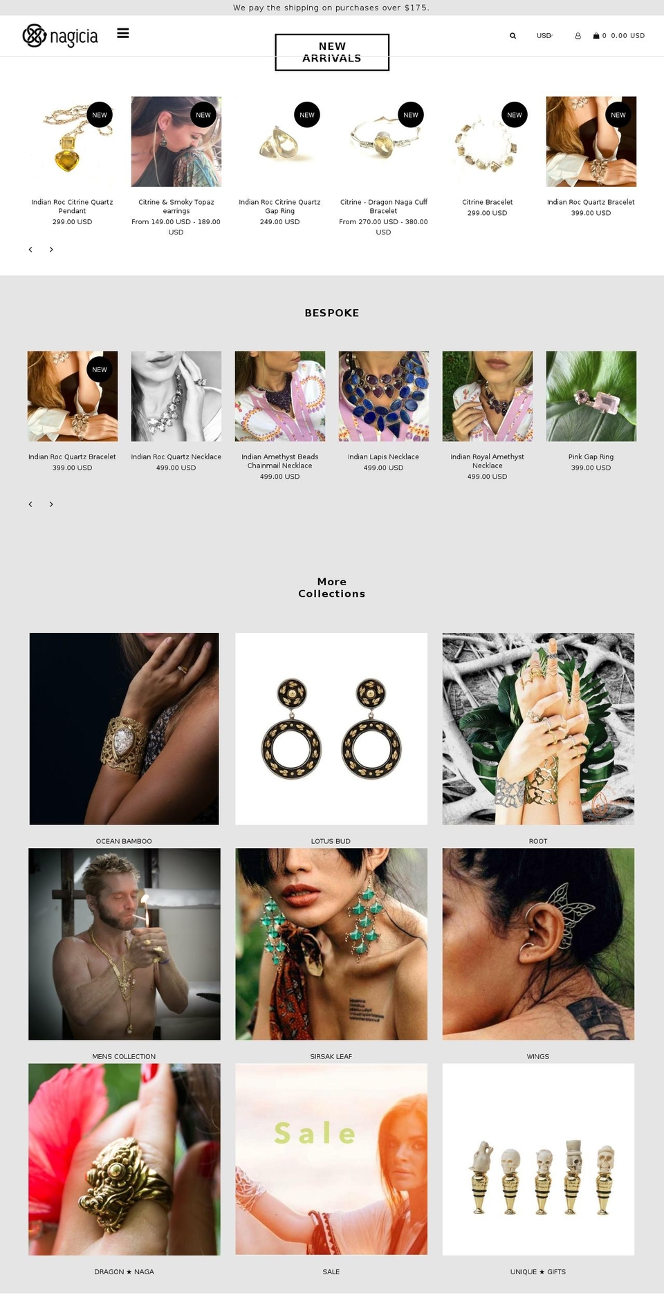 nagicia.com — Shopify storefront screenshot
