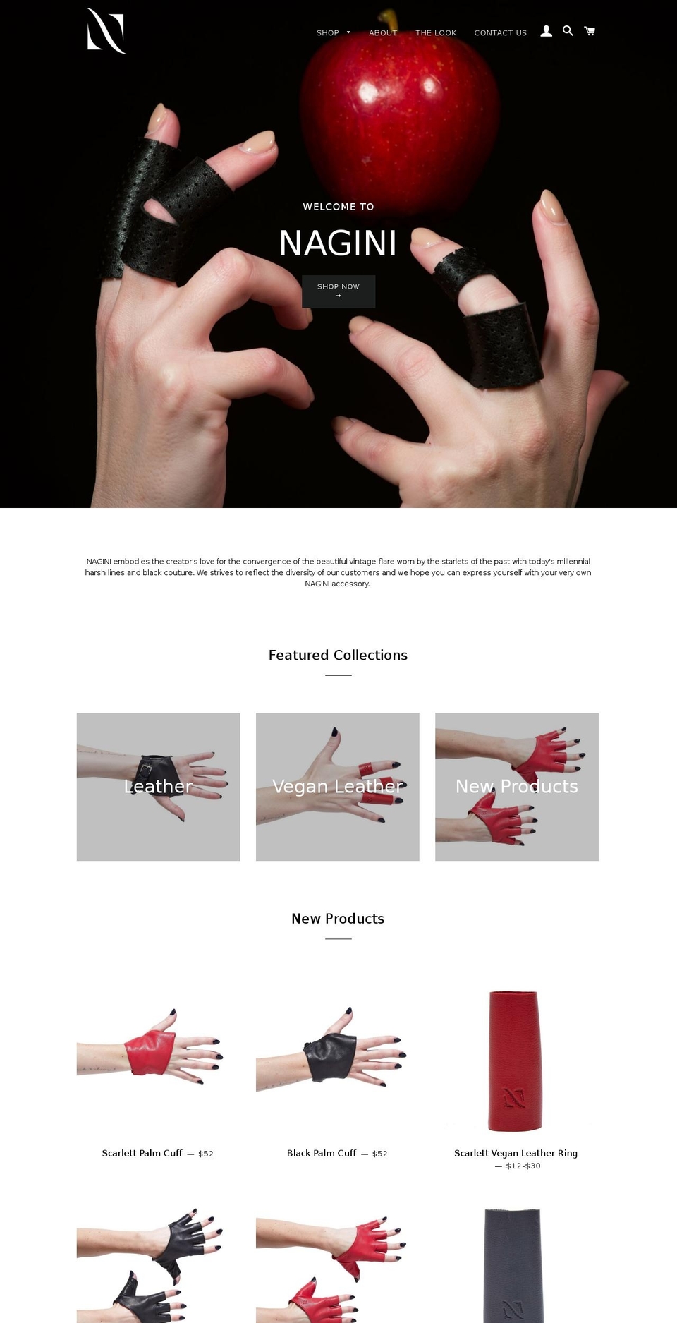 naginibrand.com shopify website screenshot