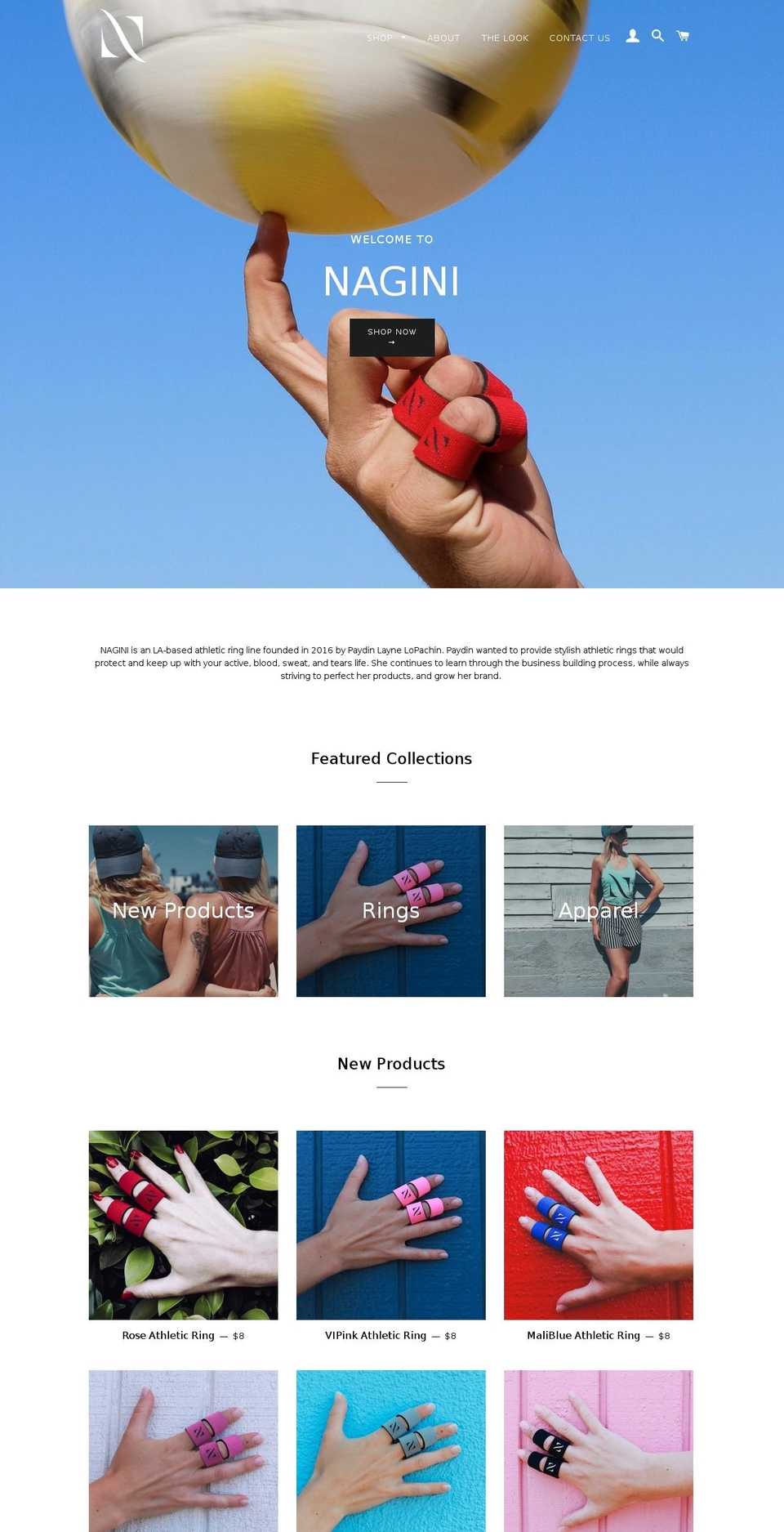 naginijewelry.com — Shopify storefront screenshot