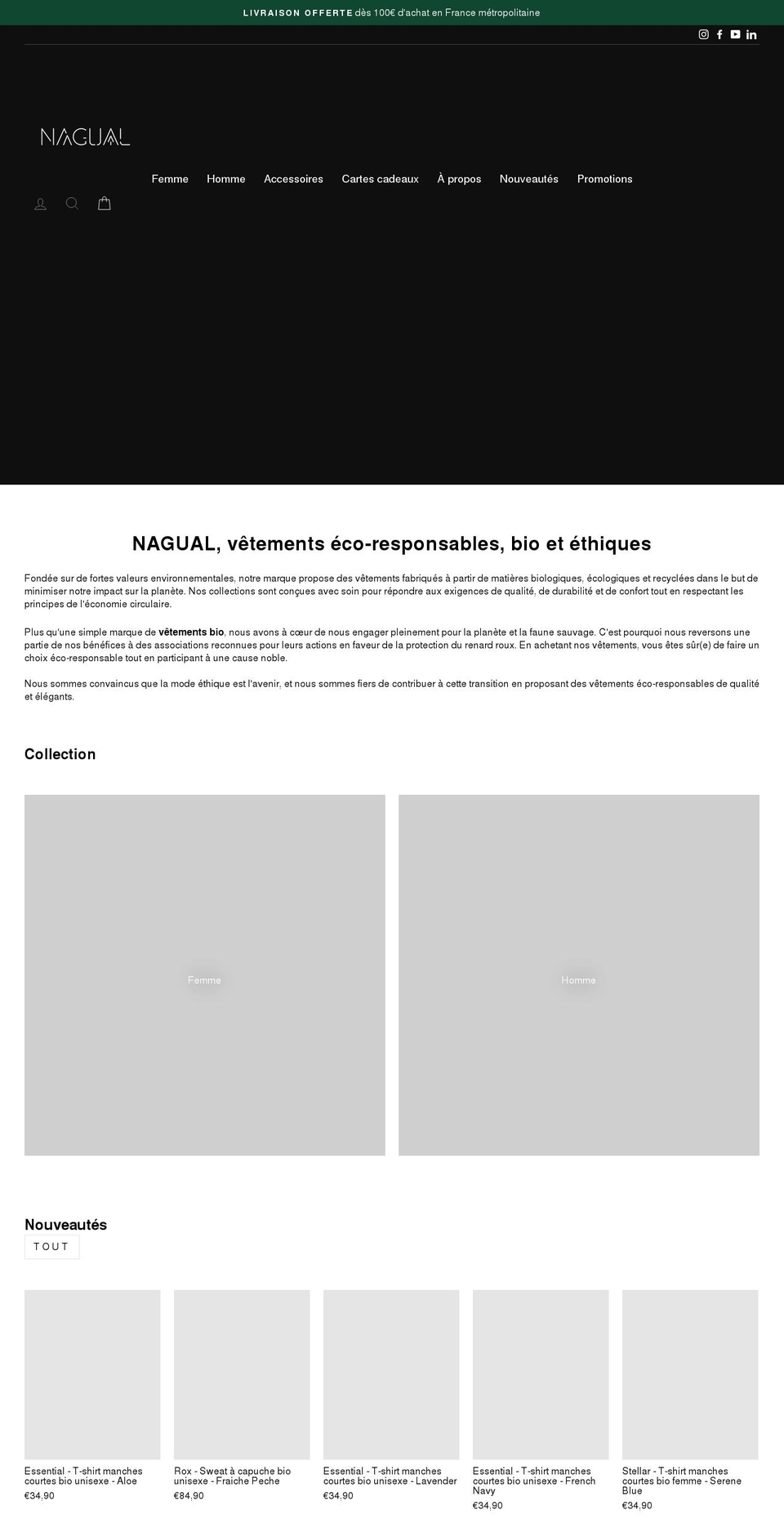 nagual.fr shopify website screenshot