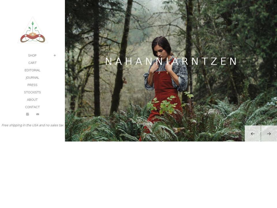nahanniarntzen.com shopify website screenshot