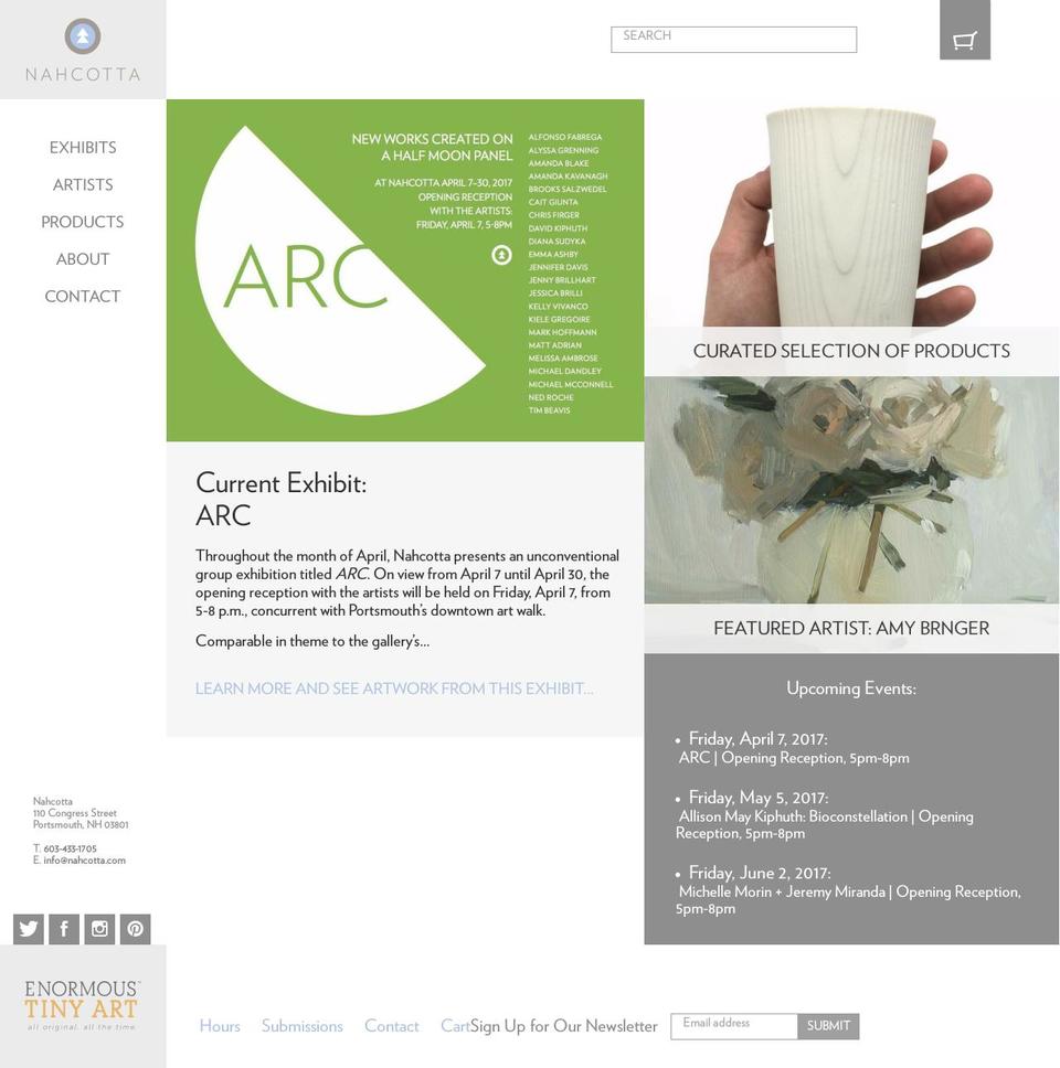 nahcotta.com shopify website screenshot