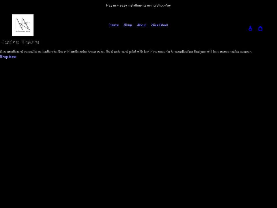 naheemahazor.com shopify website screenshot
