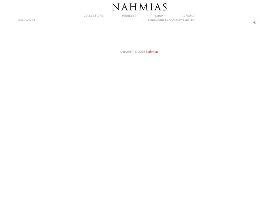 nahmias.co shopify website screenshot