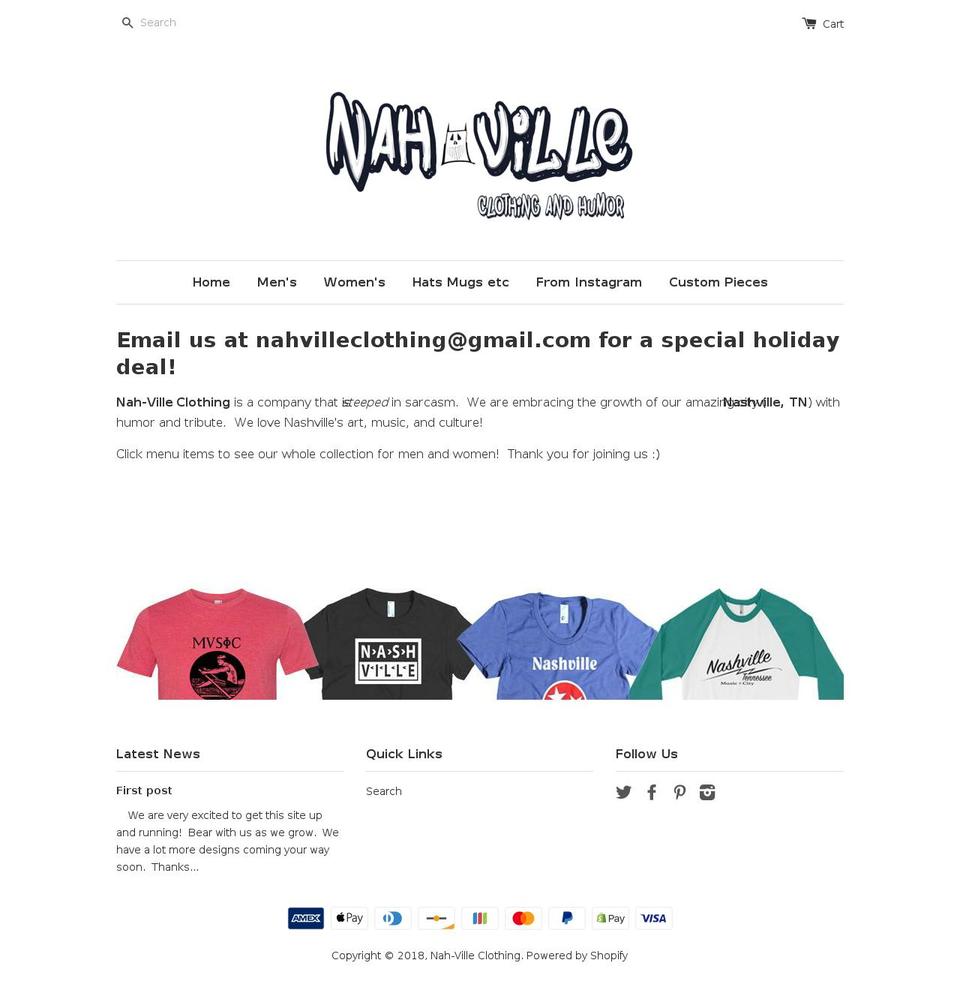 nahville.com — Shopify storefront screenshot