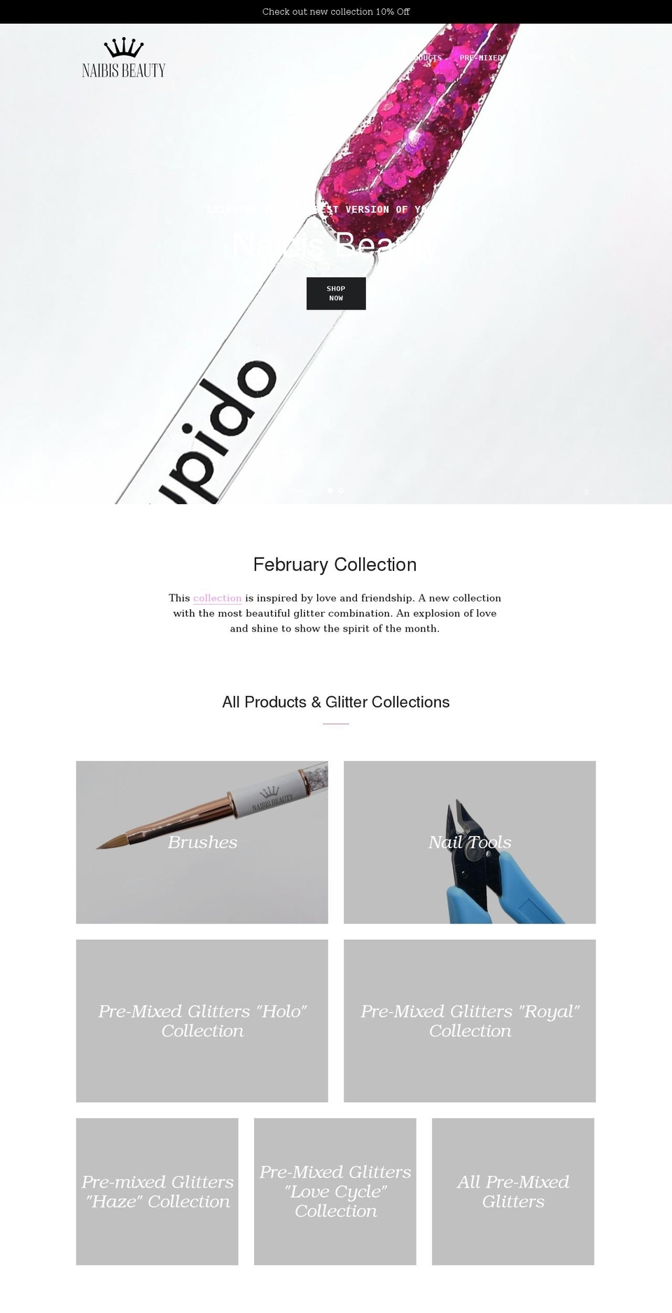 naibisbeauty.com shopify website screenshot