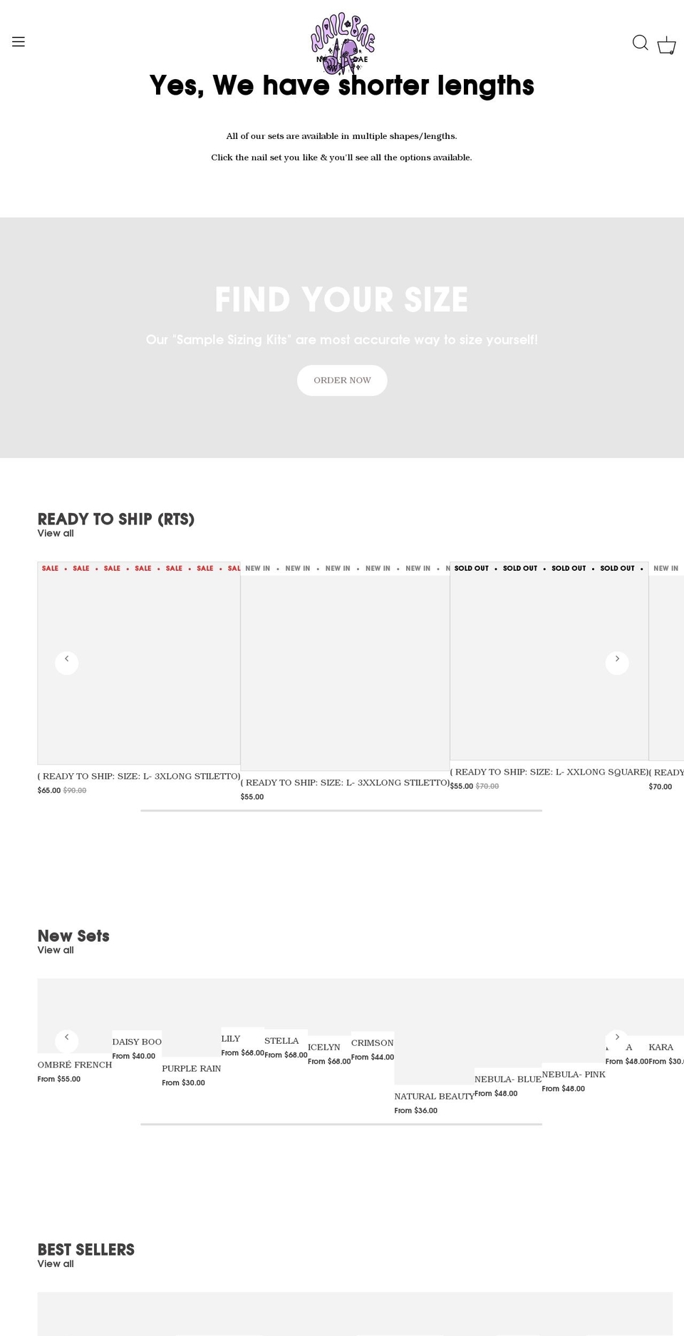 nailbaela.com shopify website screenshot