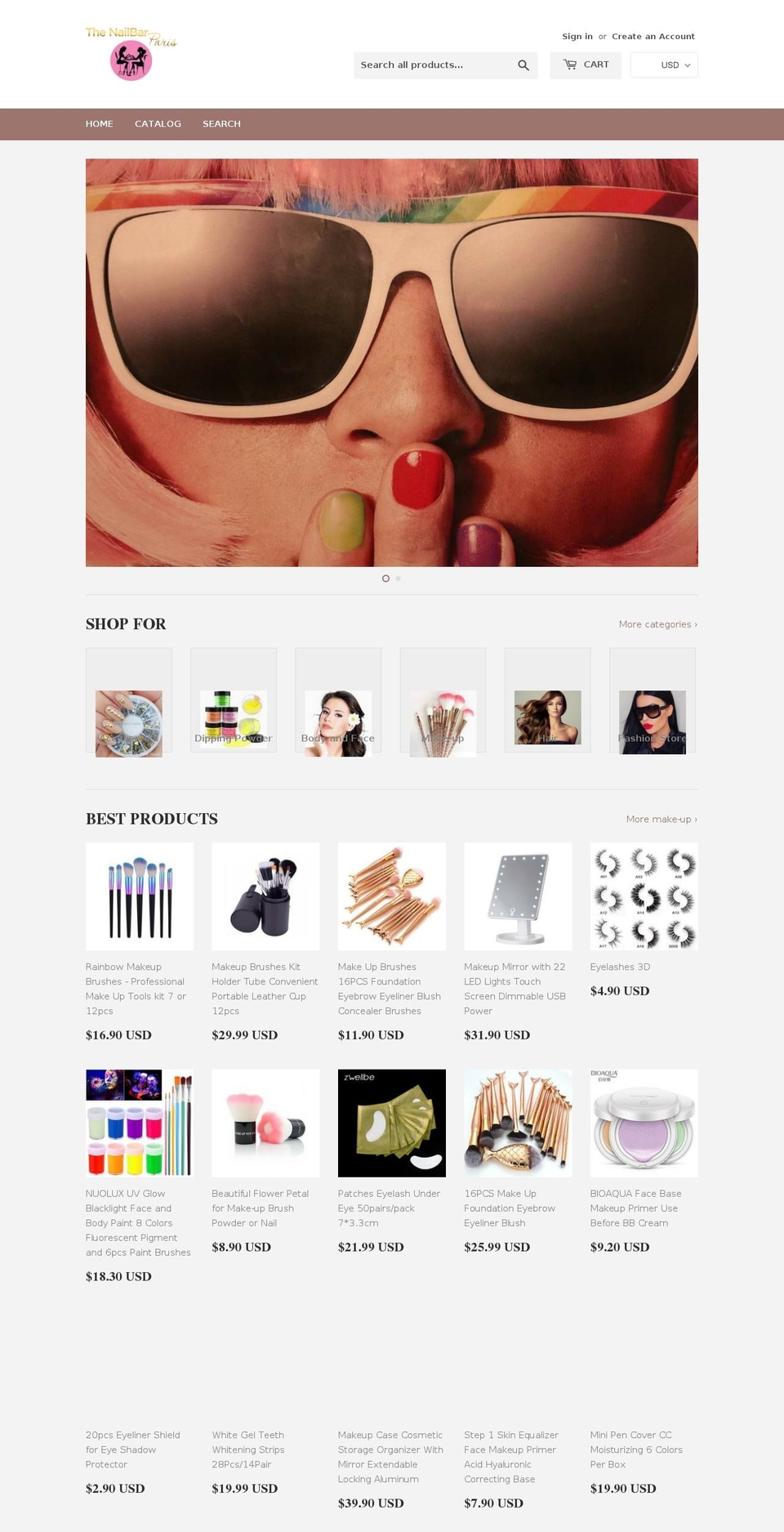 nailbarparis.com — Shopify storefront screenshot