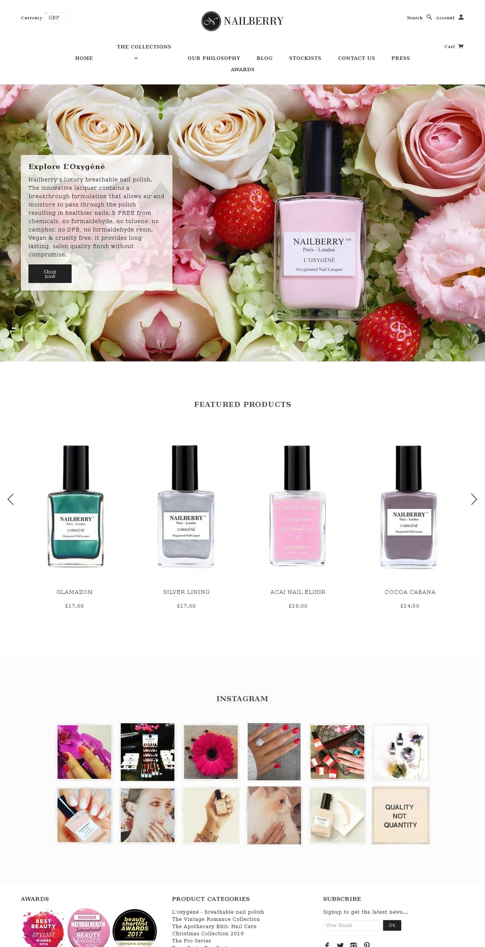 nailberry.net shopify website screenshot