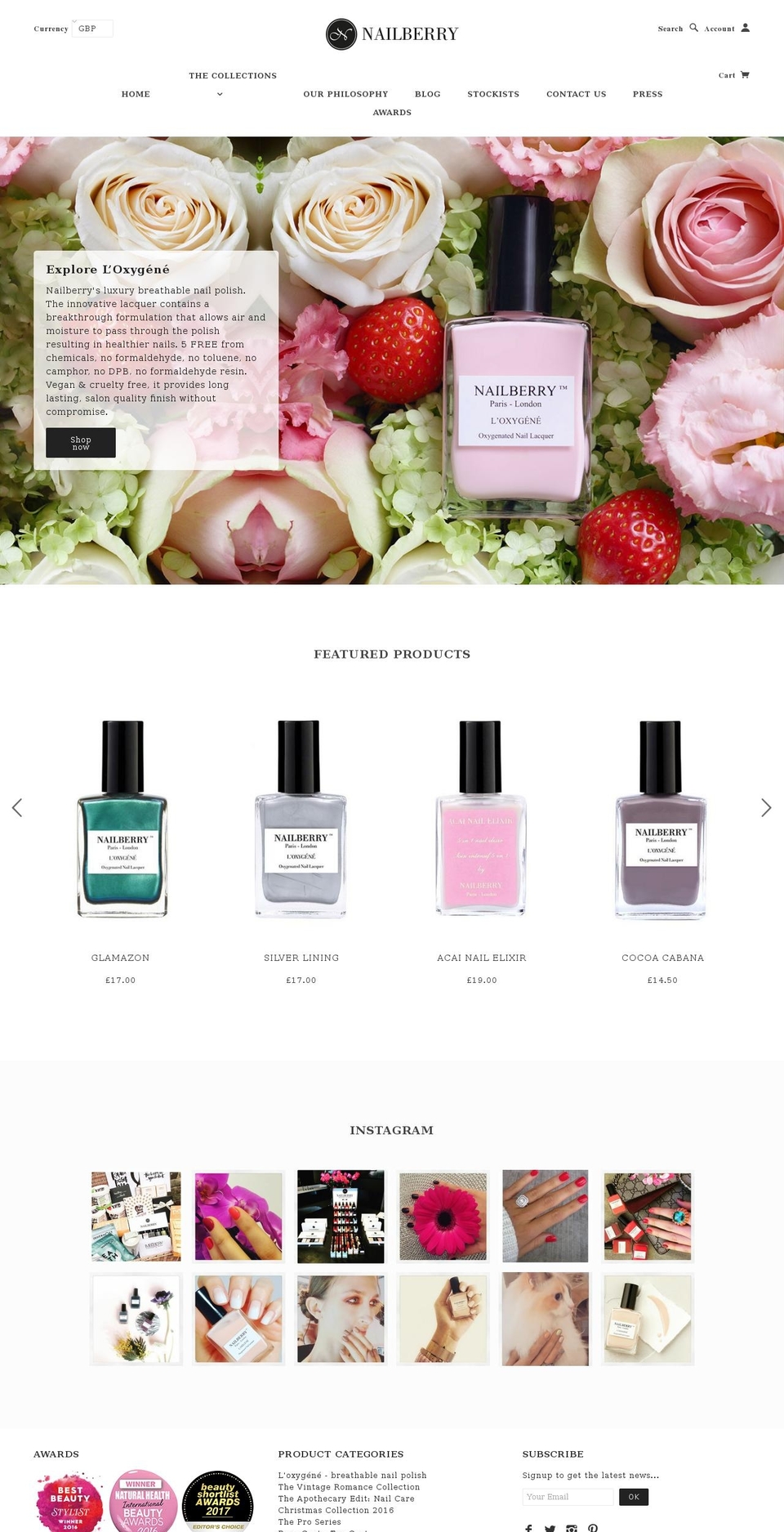 nailberry.org shopify website screenshot