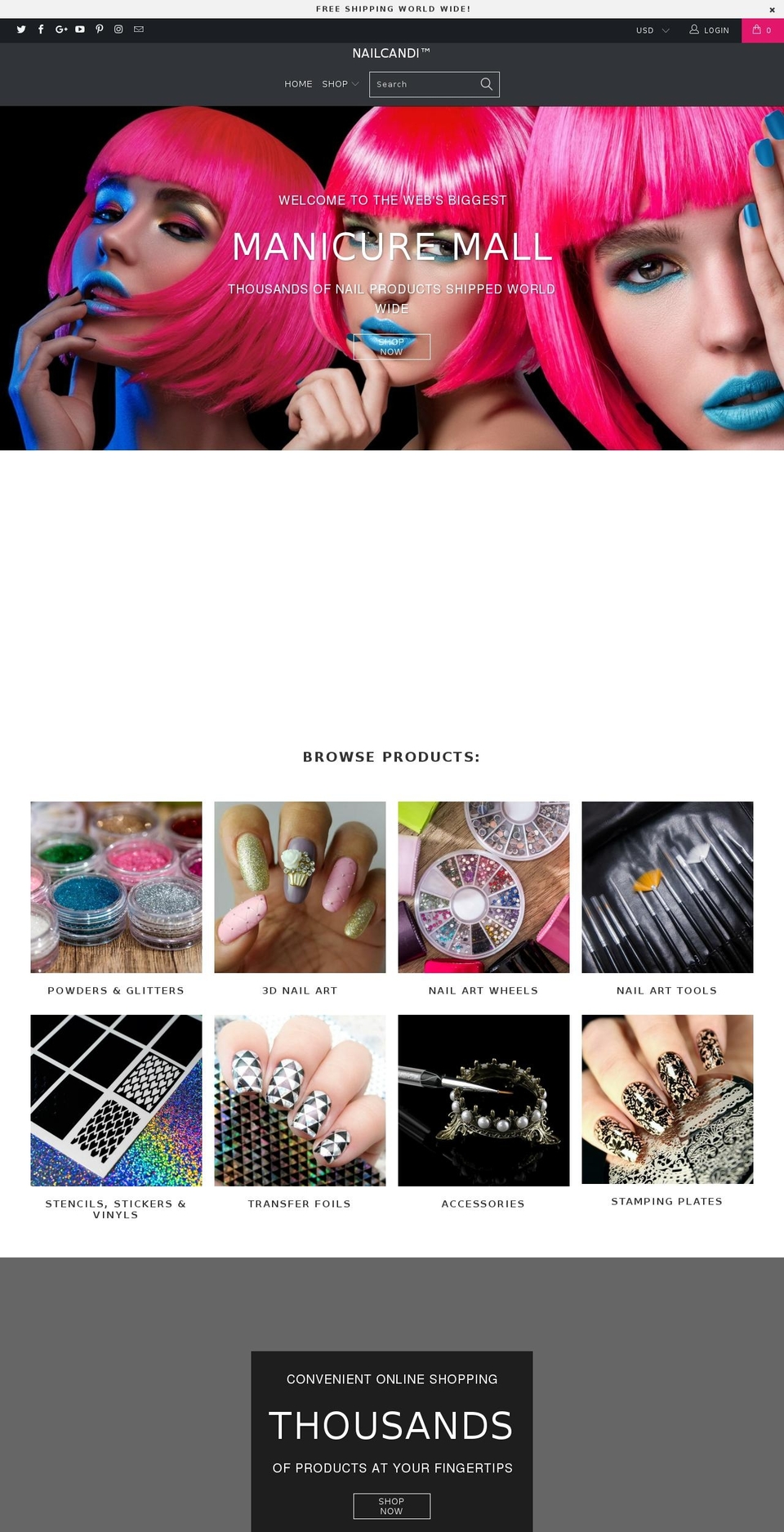 nailcandishop.com — Shopify storefront screenshot