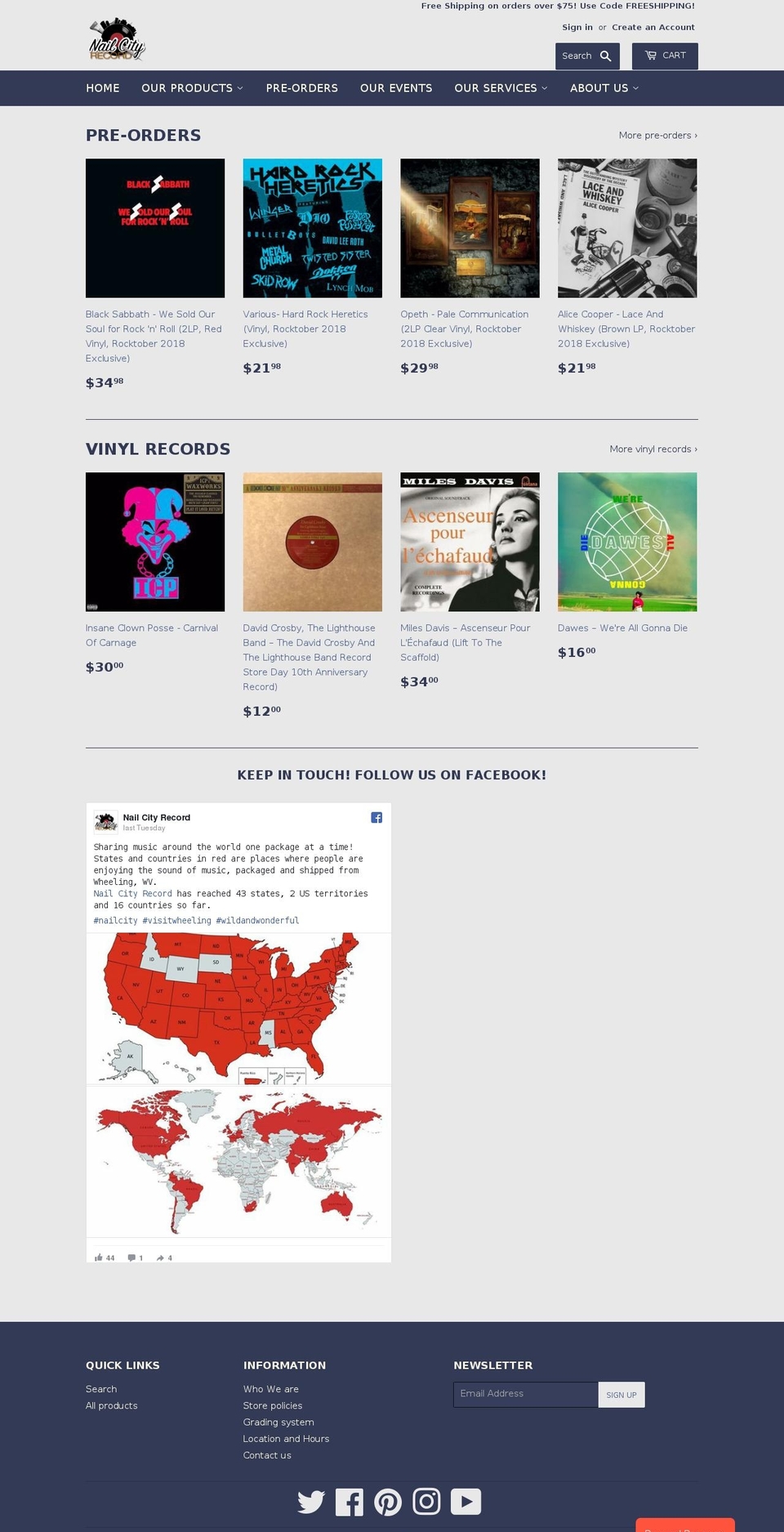 nailcityrecord.com shopify website screenshot