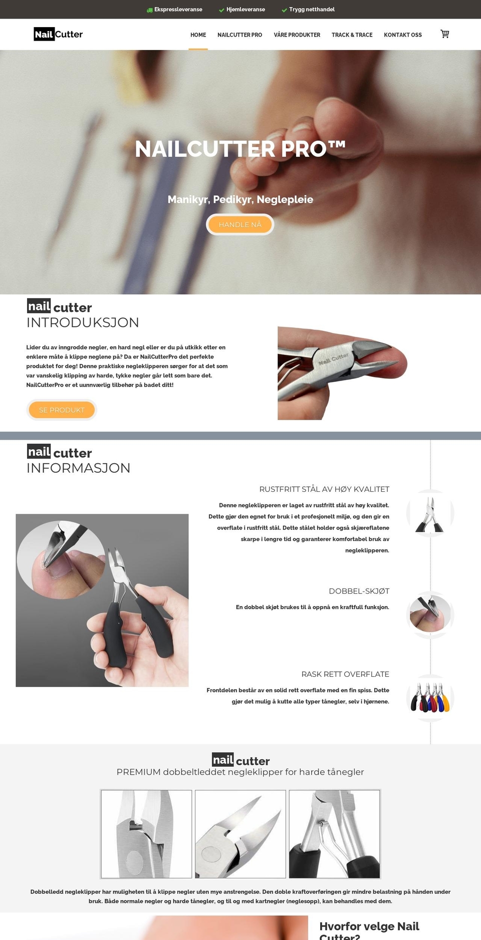 nailcutter-no.com shopify website screenshot