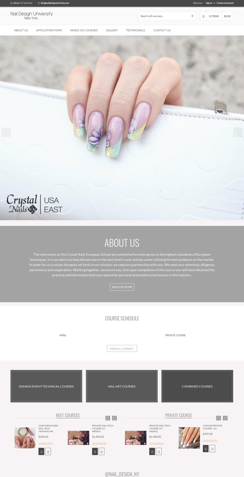 naildesignuniversity.com — Shopify storefront screenshot