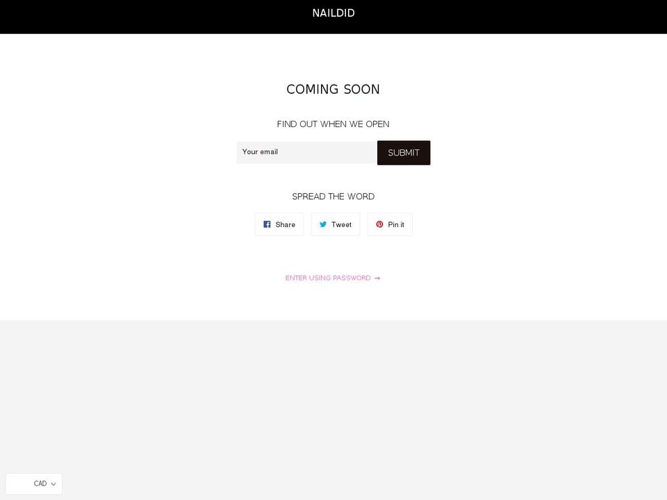 naildid.com shopify website screenshot