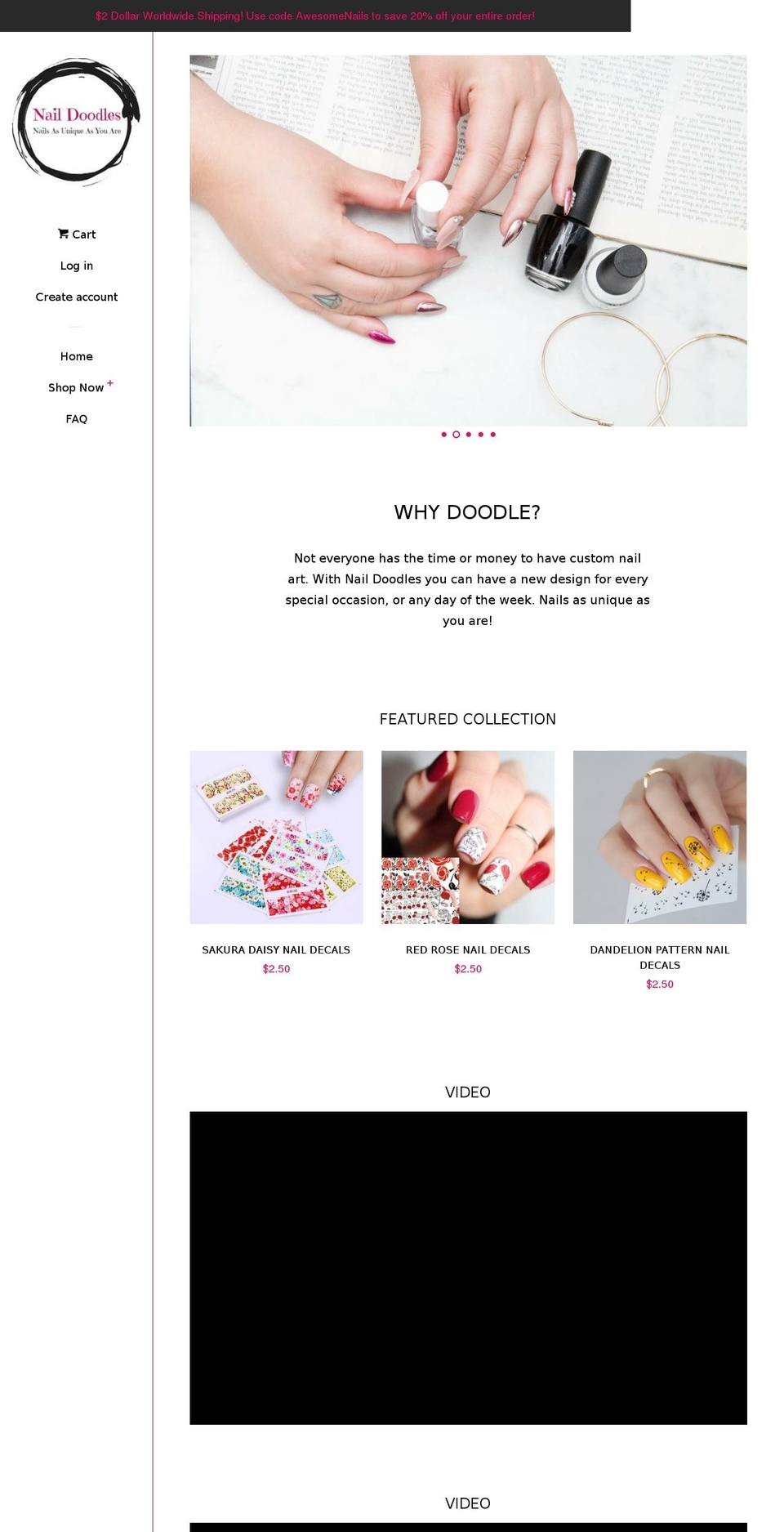 naildoodles.com — Shopify storefront screenshot