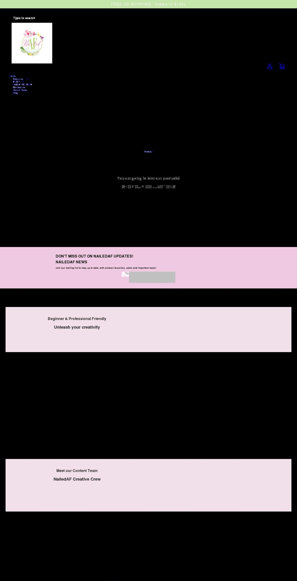 nailedaf.com shopify website screenshot