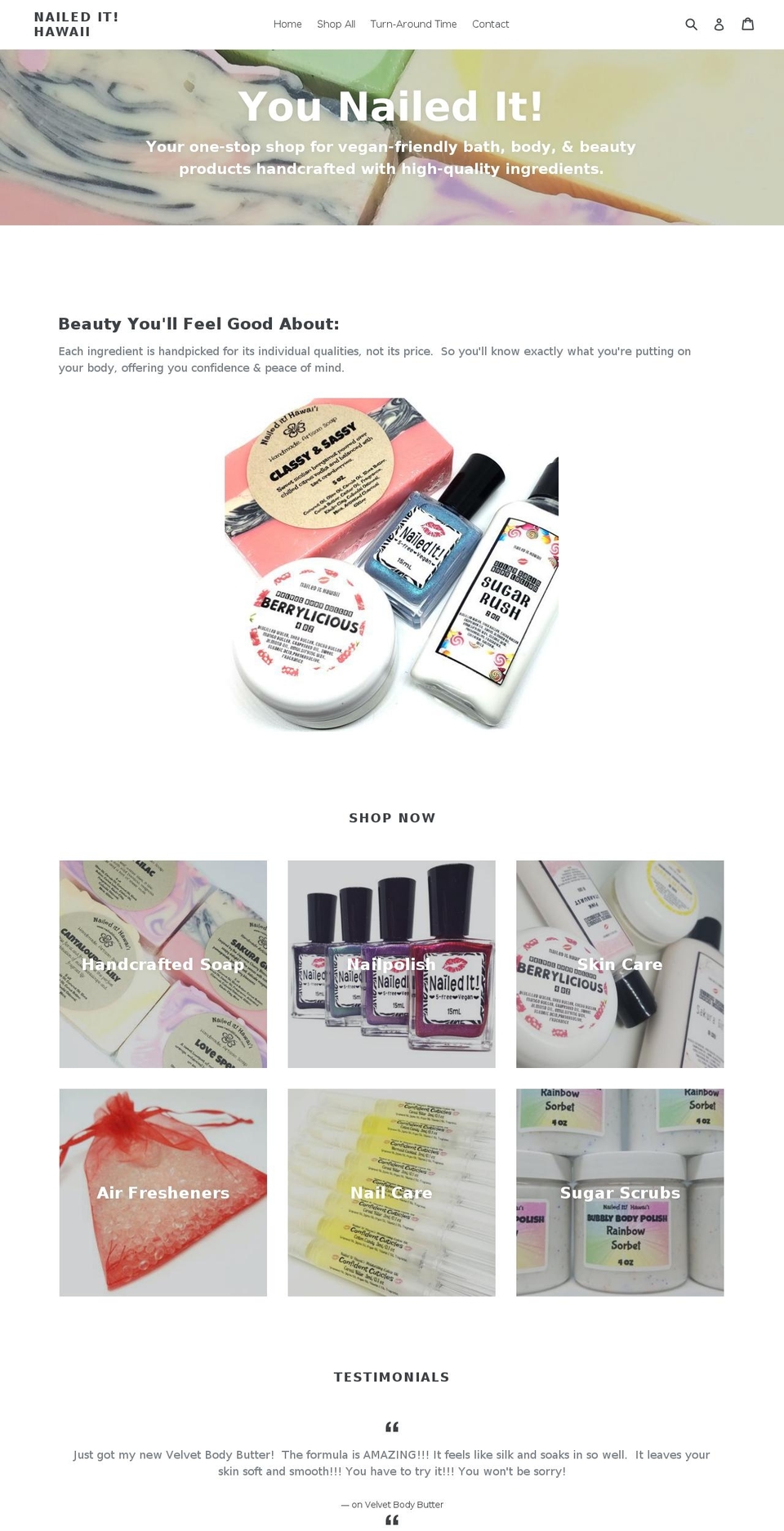 nailedithawaii.com shopify website screenshot