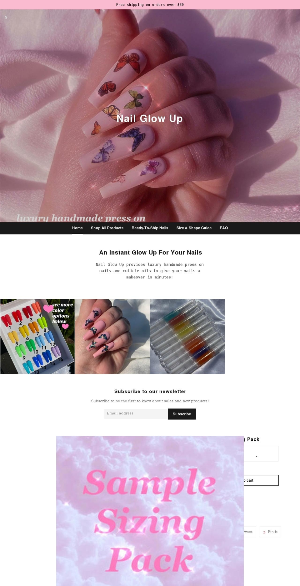 nailglowup.com shopify website screenshot