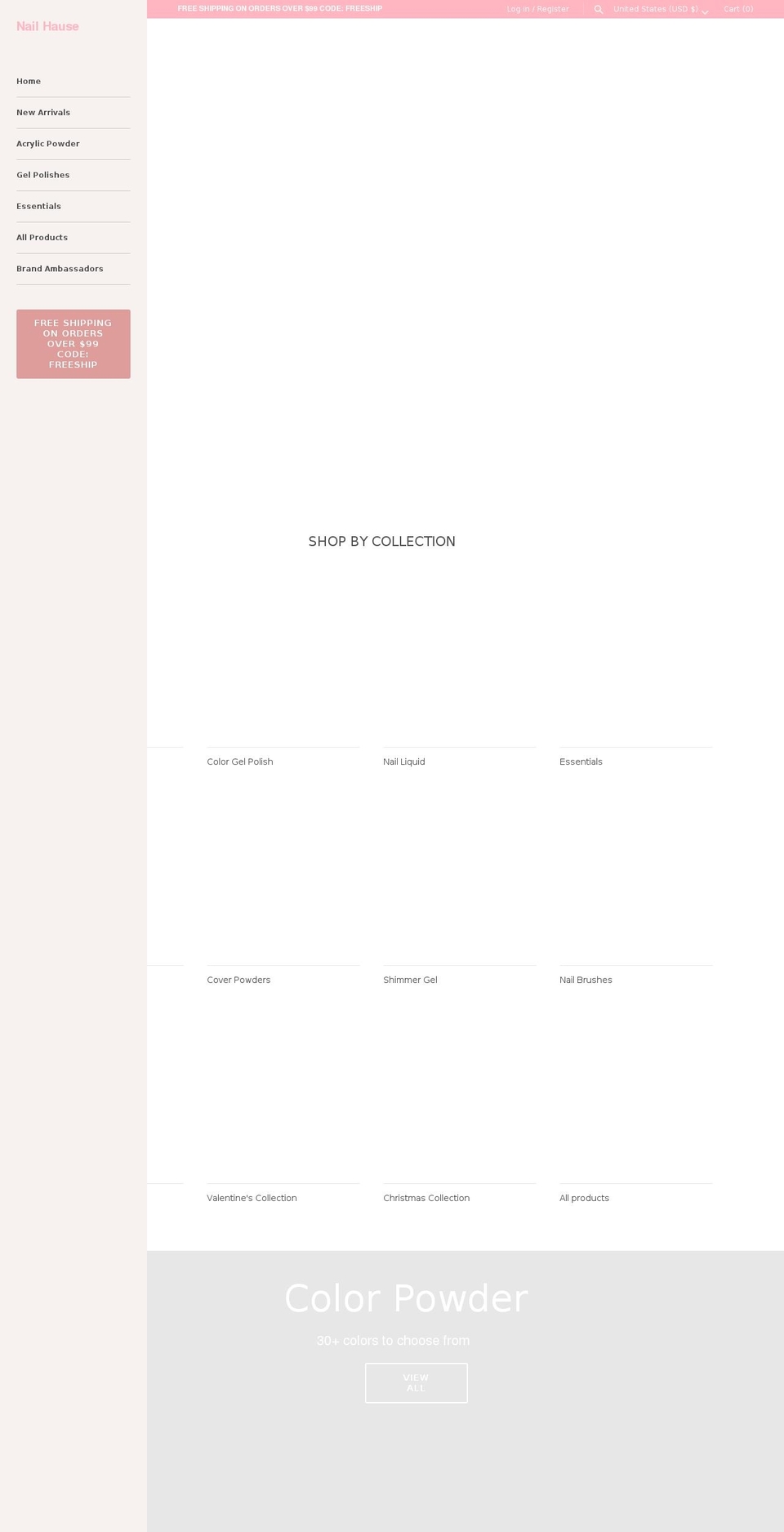 nailhause.com shopify website screenshot