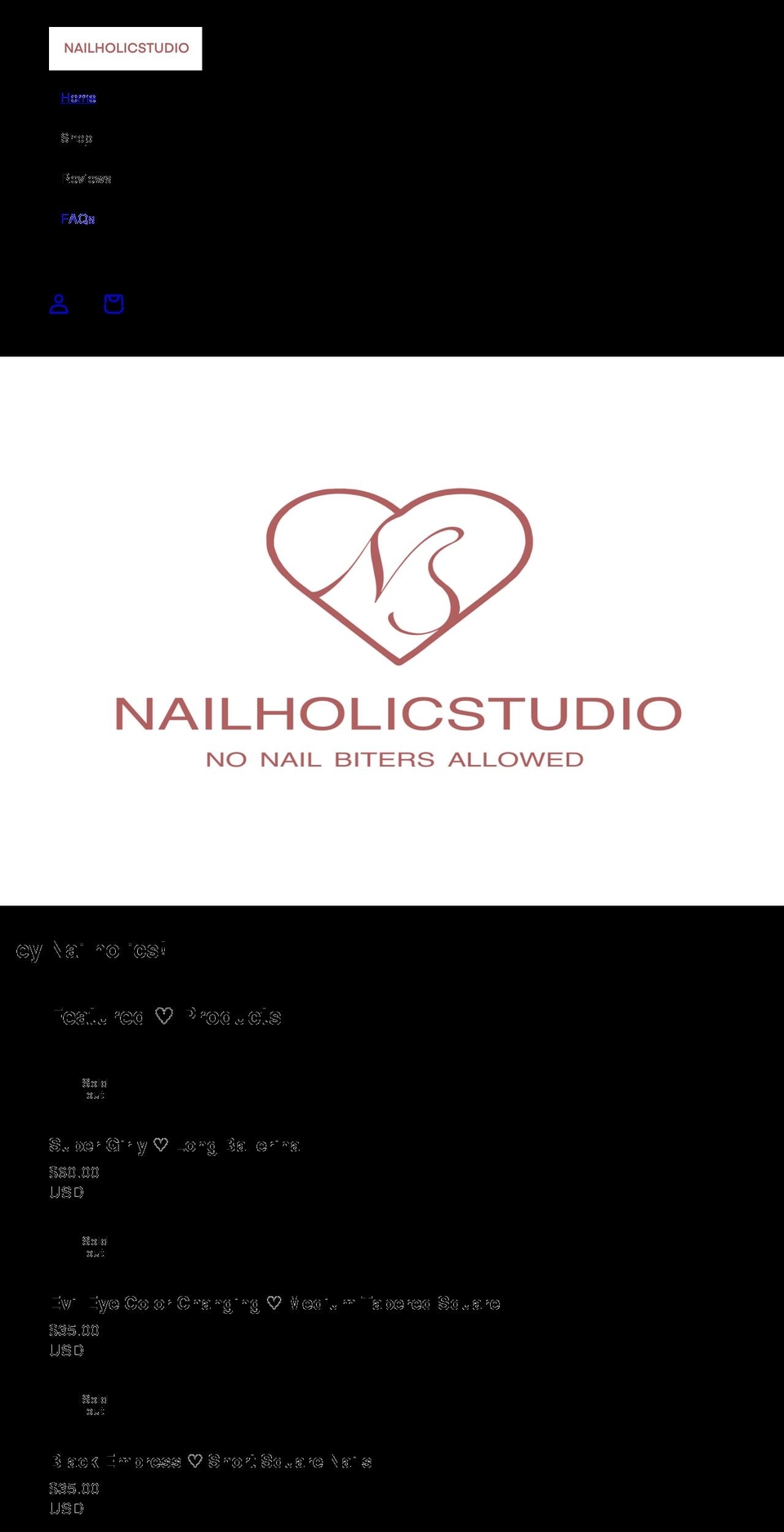 nailholicstudio.com shopify website screenshot