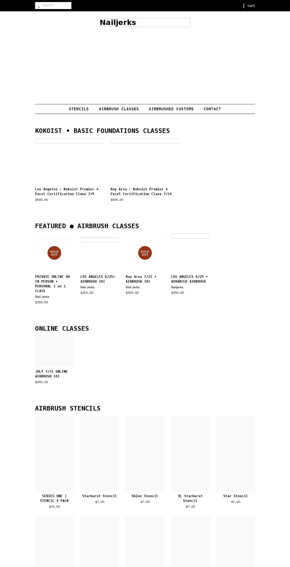nailjerks.com shopify website screenshot