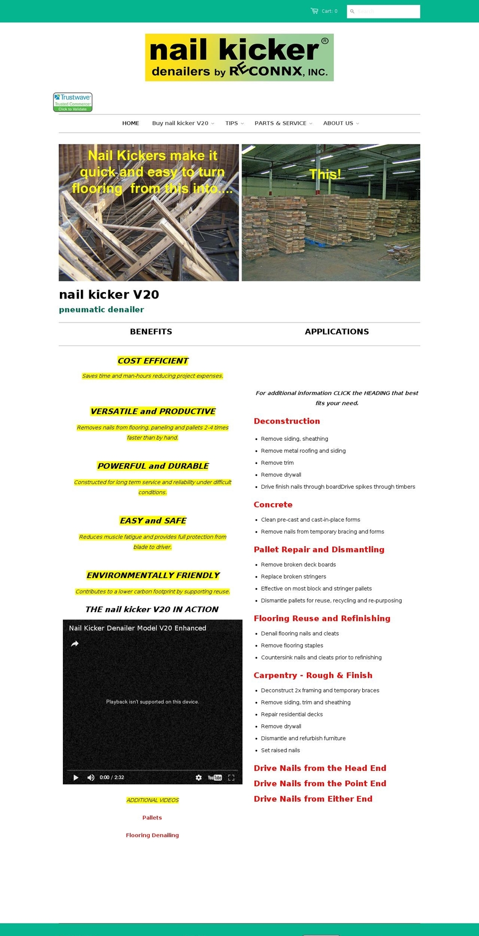 nailkicker.com shopify website screenshot