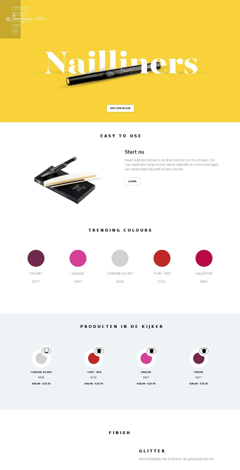 nailliner.com shopify website screenshot