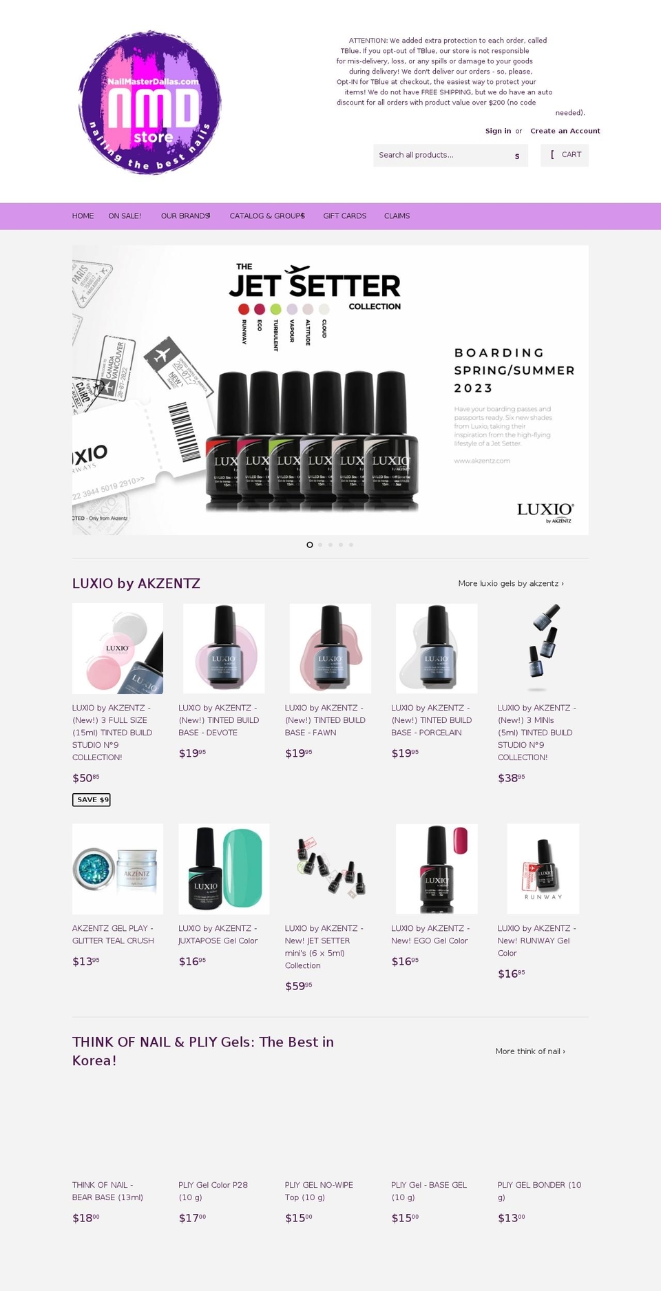 nailmasterdallas.com shopify website screenshot