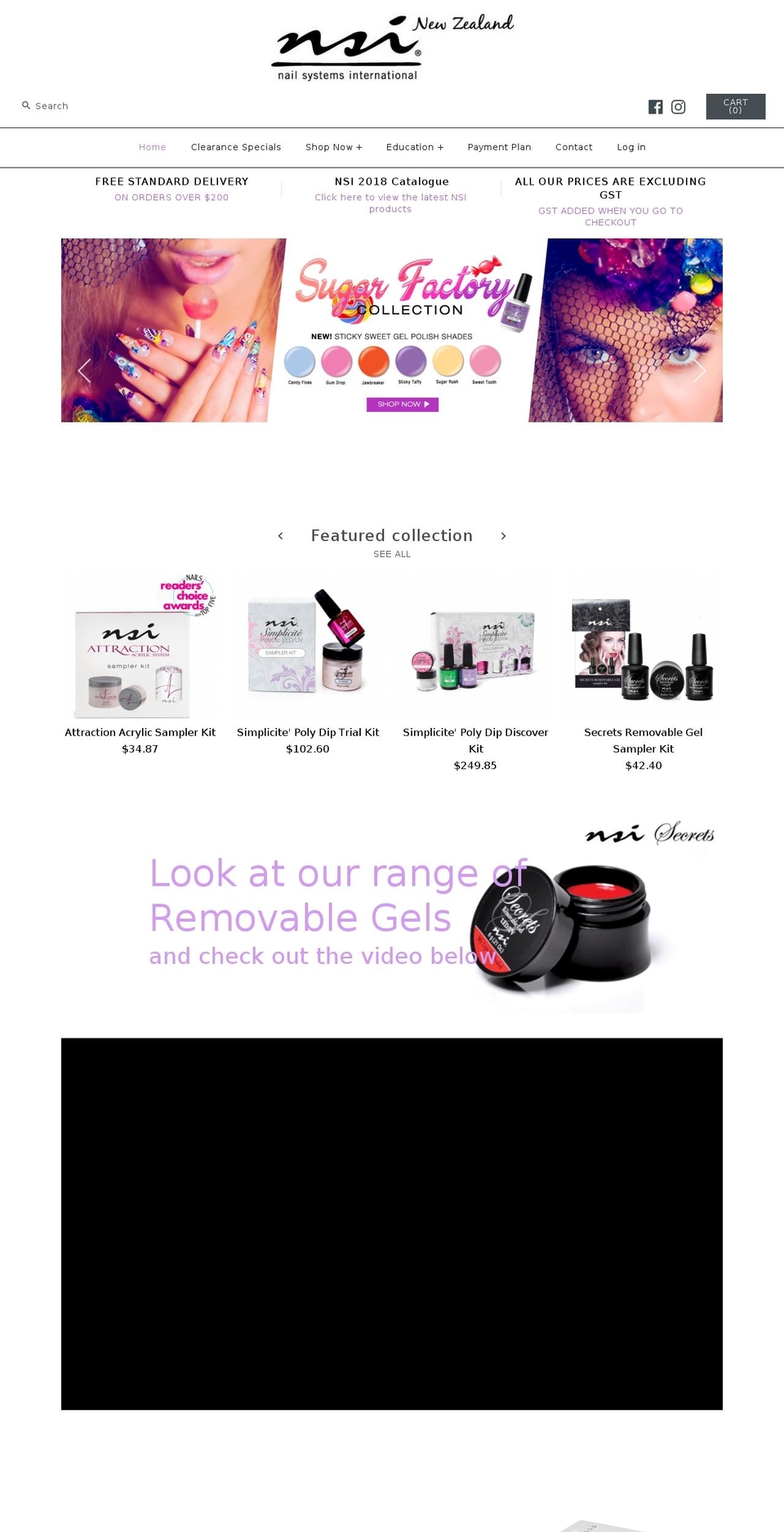 nails.co.nz shopify website screenshot