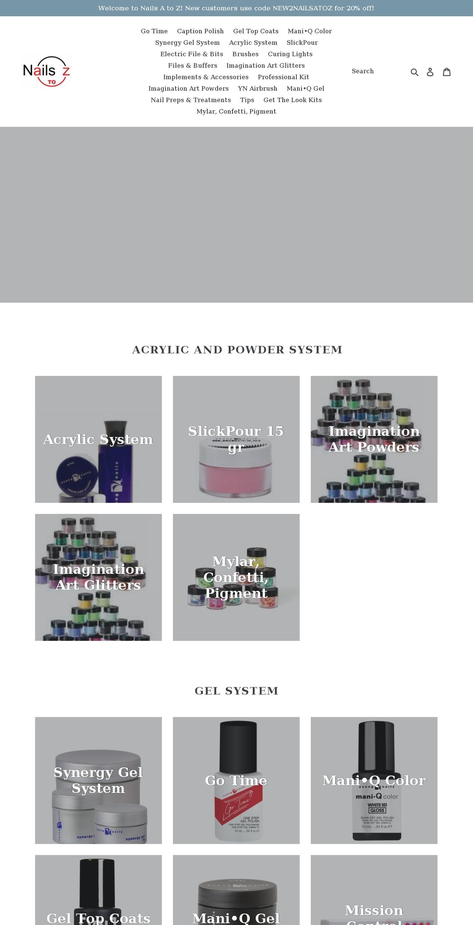 nailsatoz.com shopify website screenshot