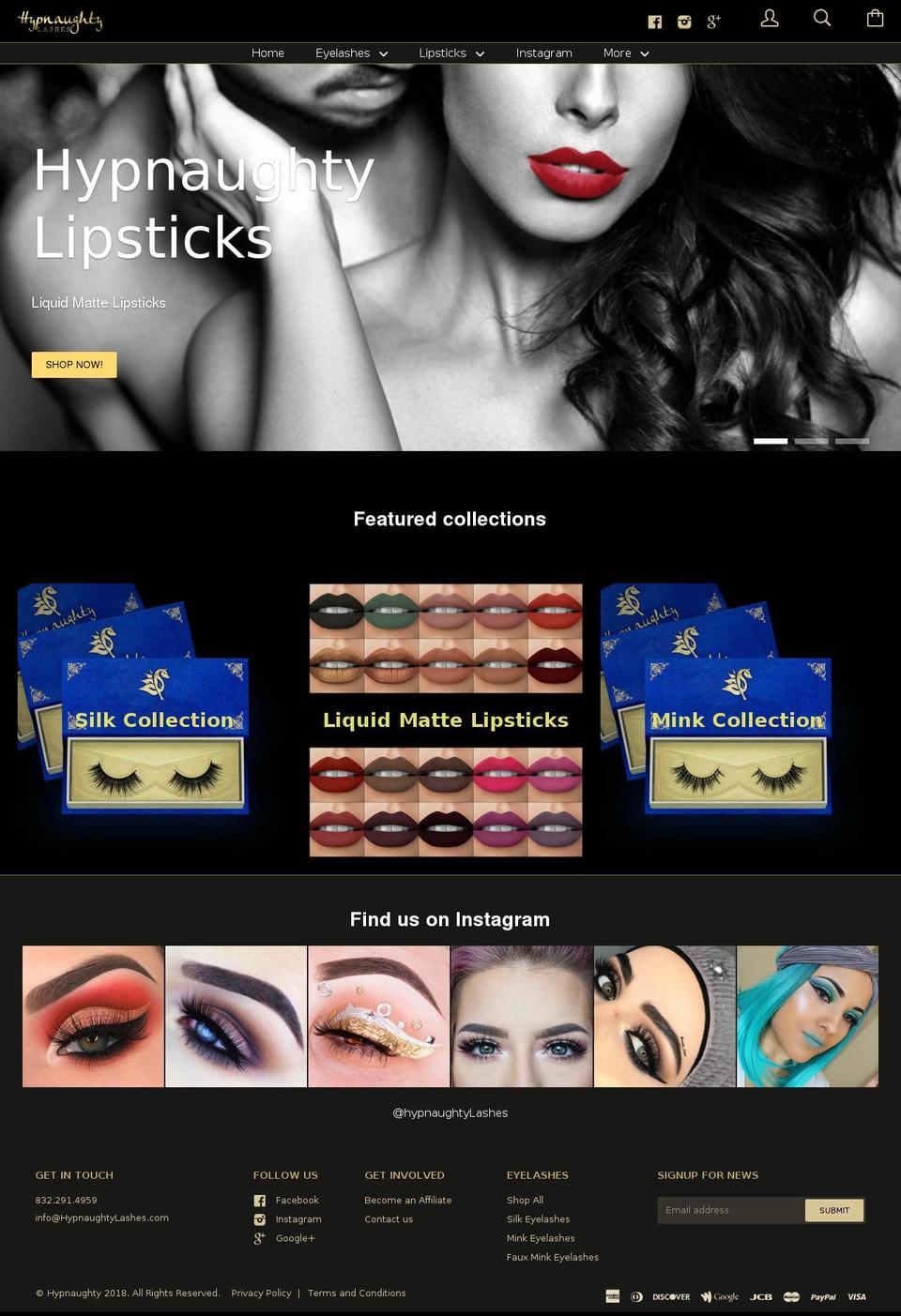 Hypnaughty Lashes Theme June 13 Shopify theme site example nailsbrowshair.com