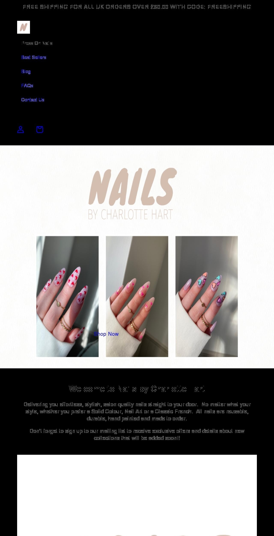 nailsbycharlottehart.com shopify website screenshot