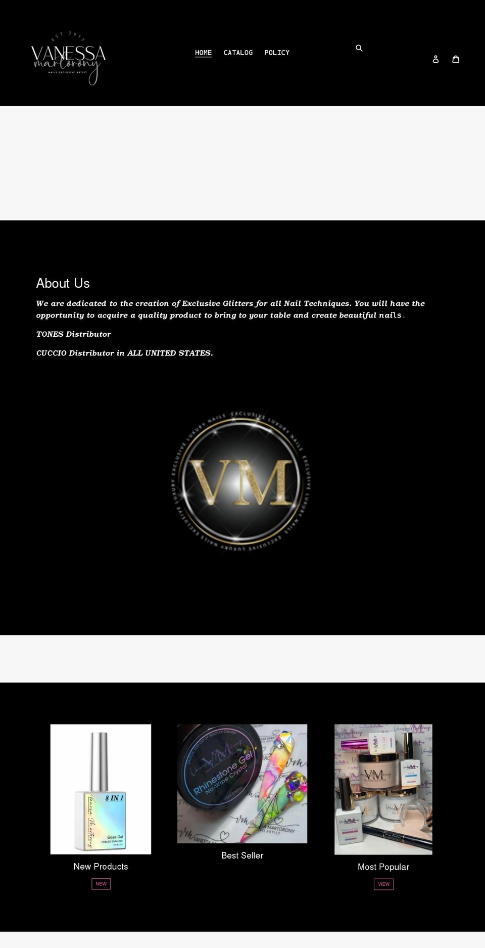 nailsexclusiveglitters.com shopify website screenshot