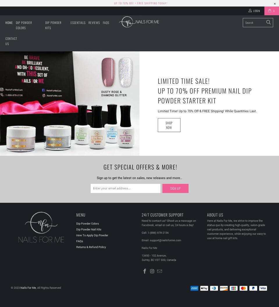 nailsforme.com shopify website screenshot