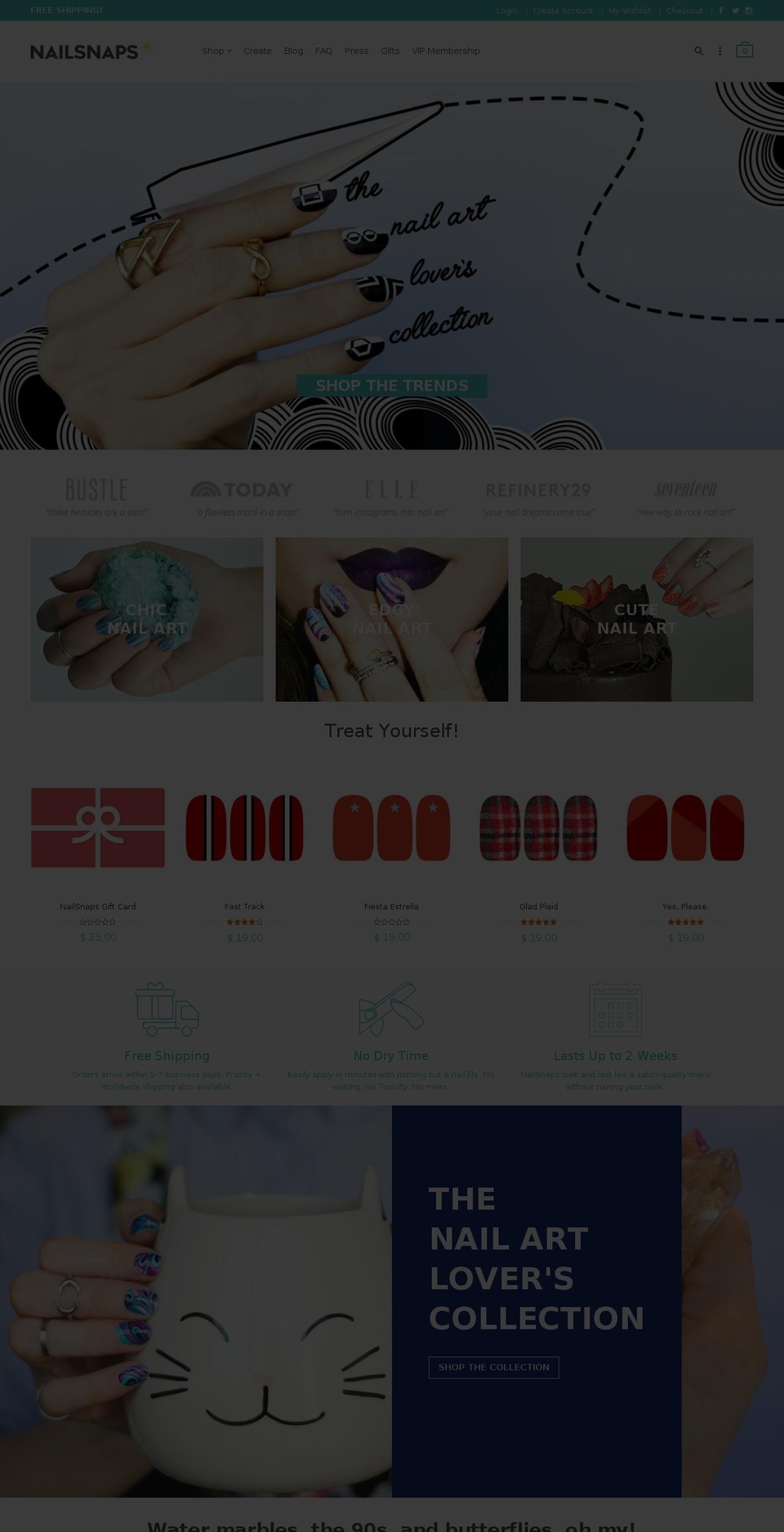 nailsnaps.com shopify website screenshot