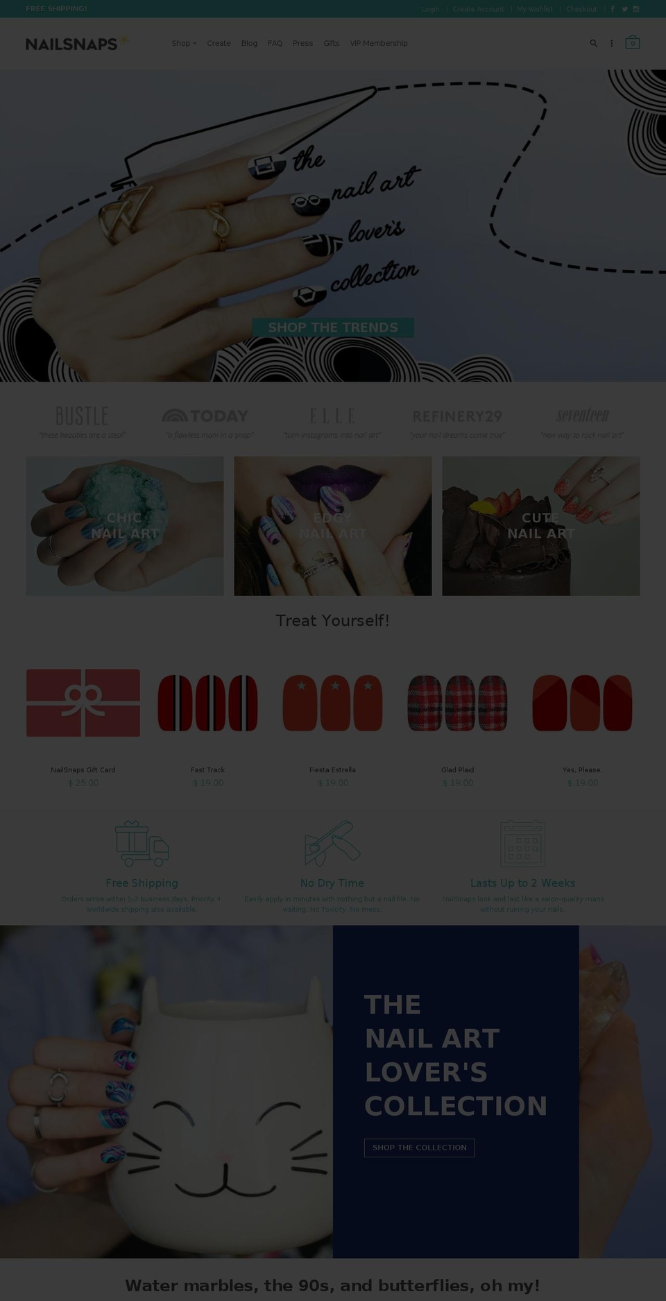 nailsnaps.us shopify website screenshot