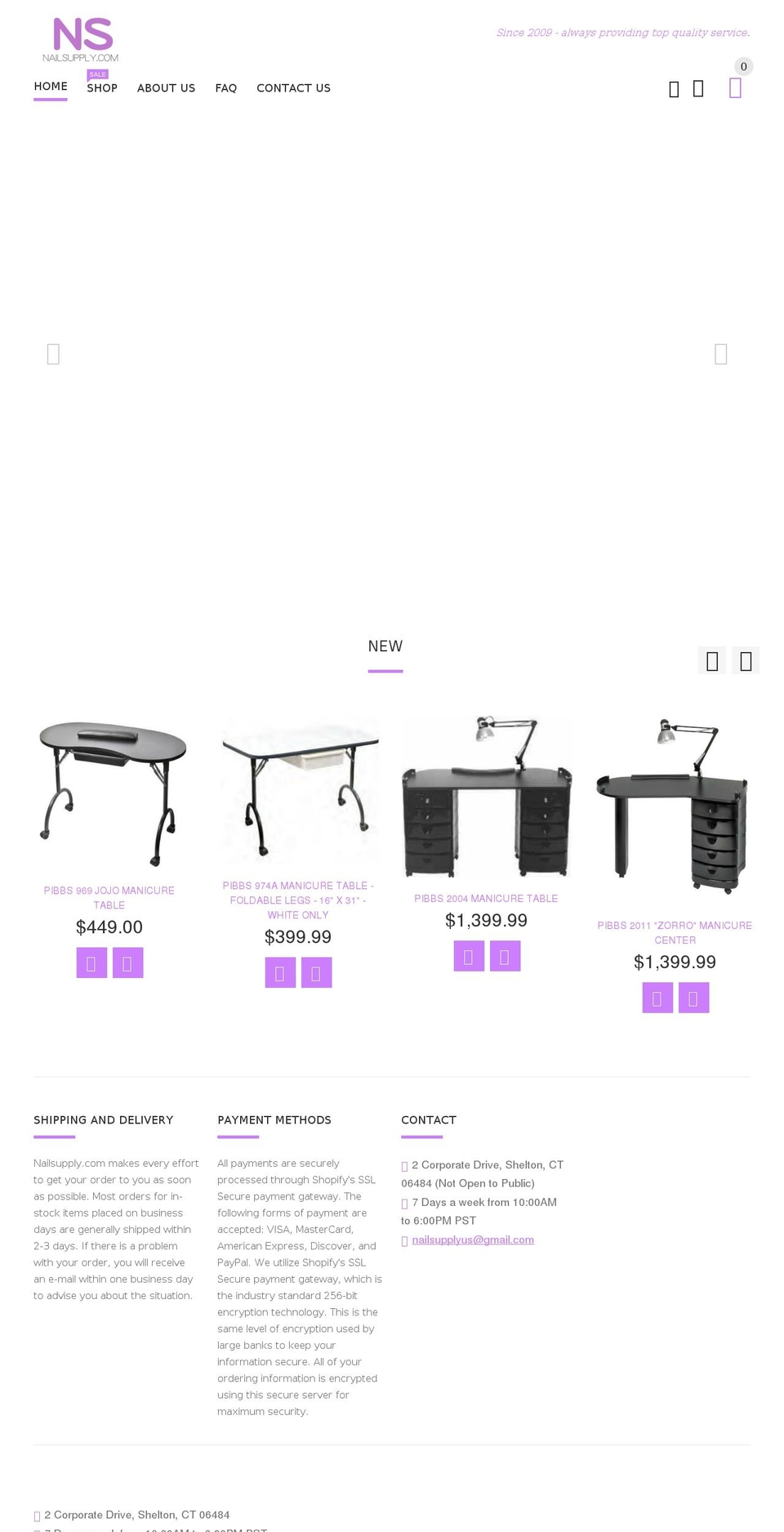 nailsupply.com shopify website screenshot