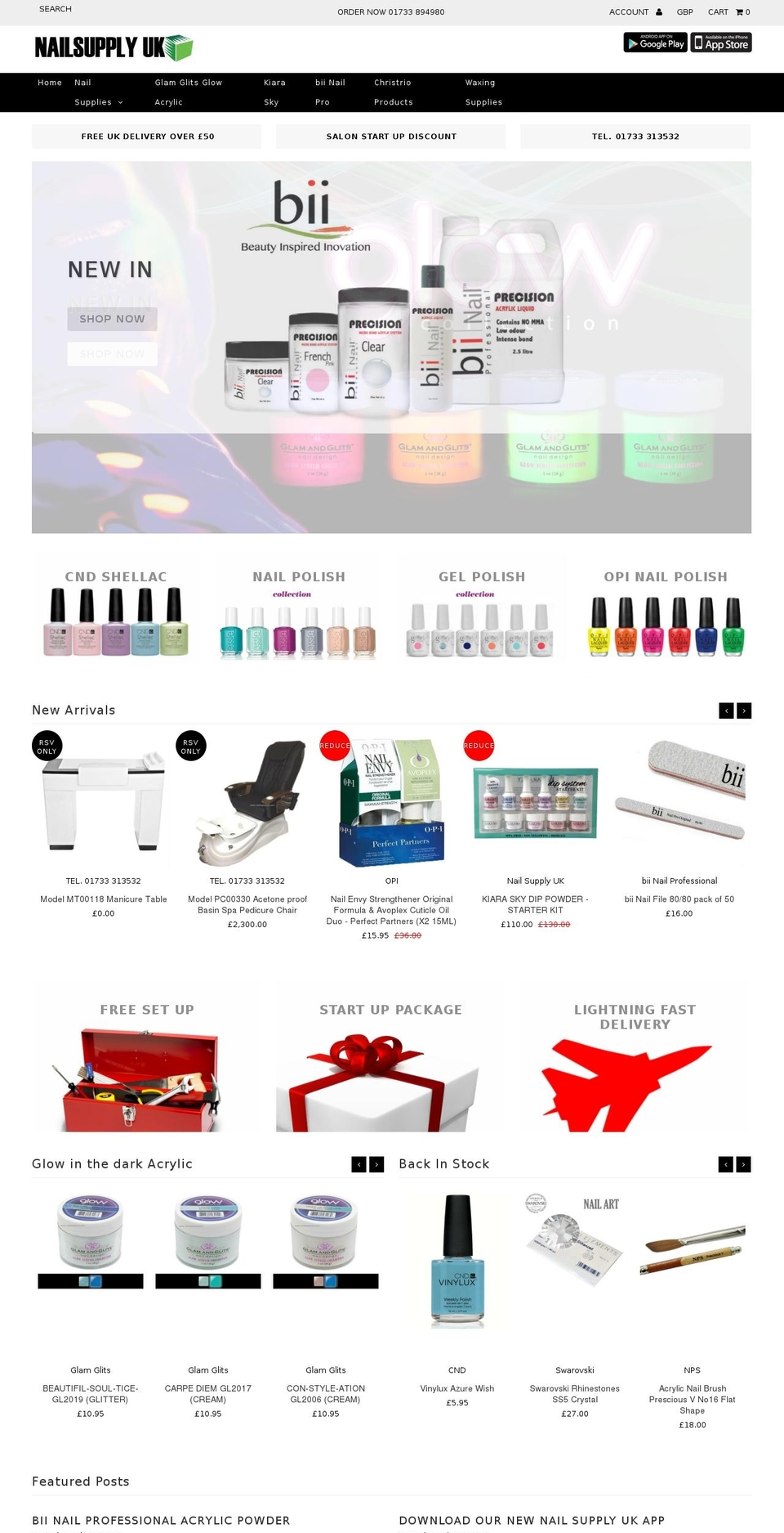 nailsupplyuk.com shopify website screenshot