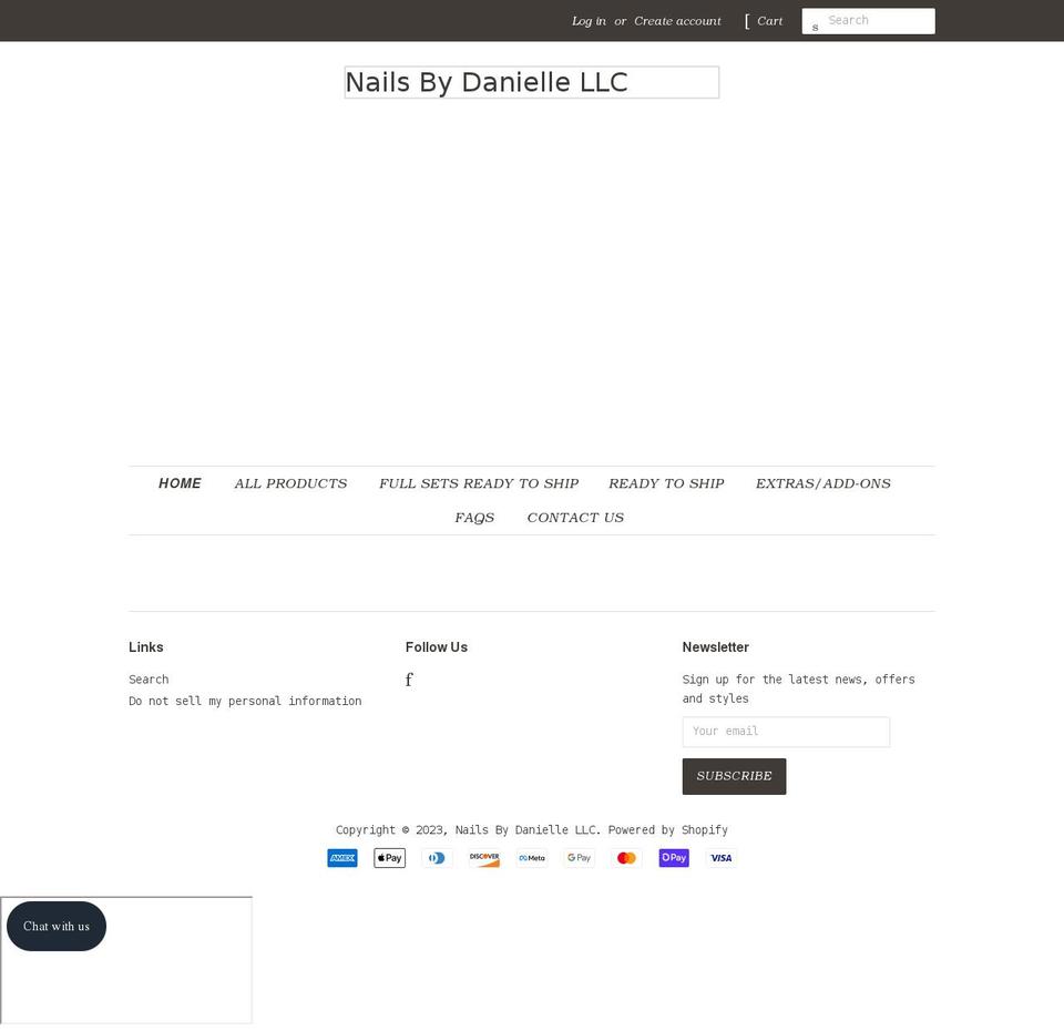 nailzzbydanielle.com shopify website screenshot