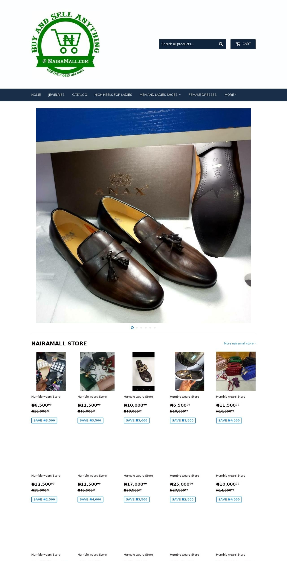 nairamall.com — Shopify storefront screenshot