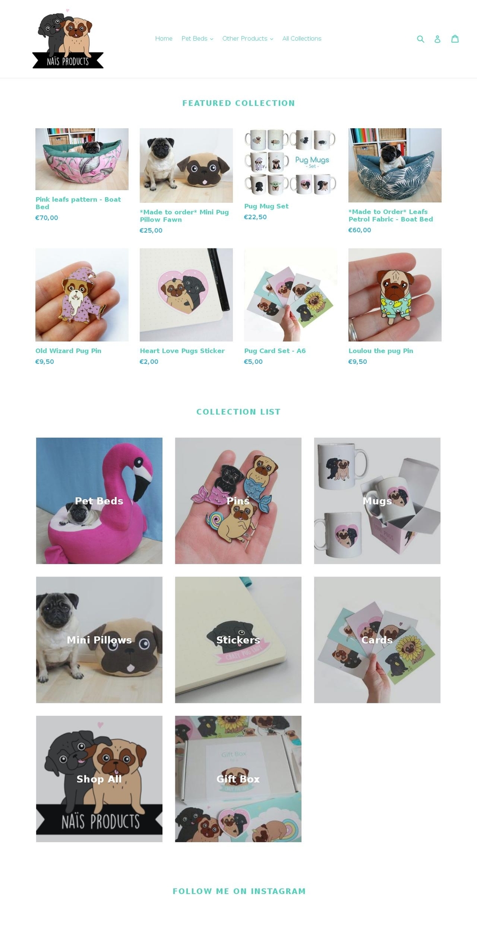 naisproducts.com — Shopify storefront screenshot