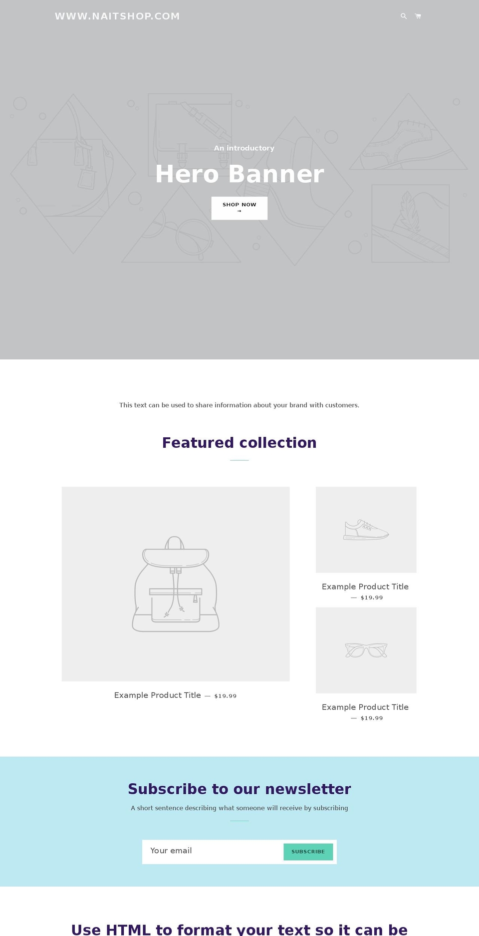 naitshop.com shopify website screenshot