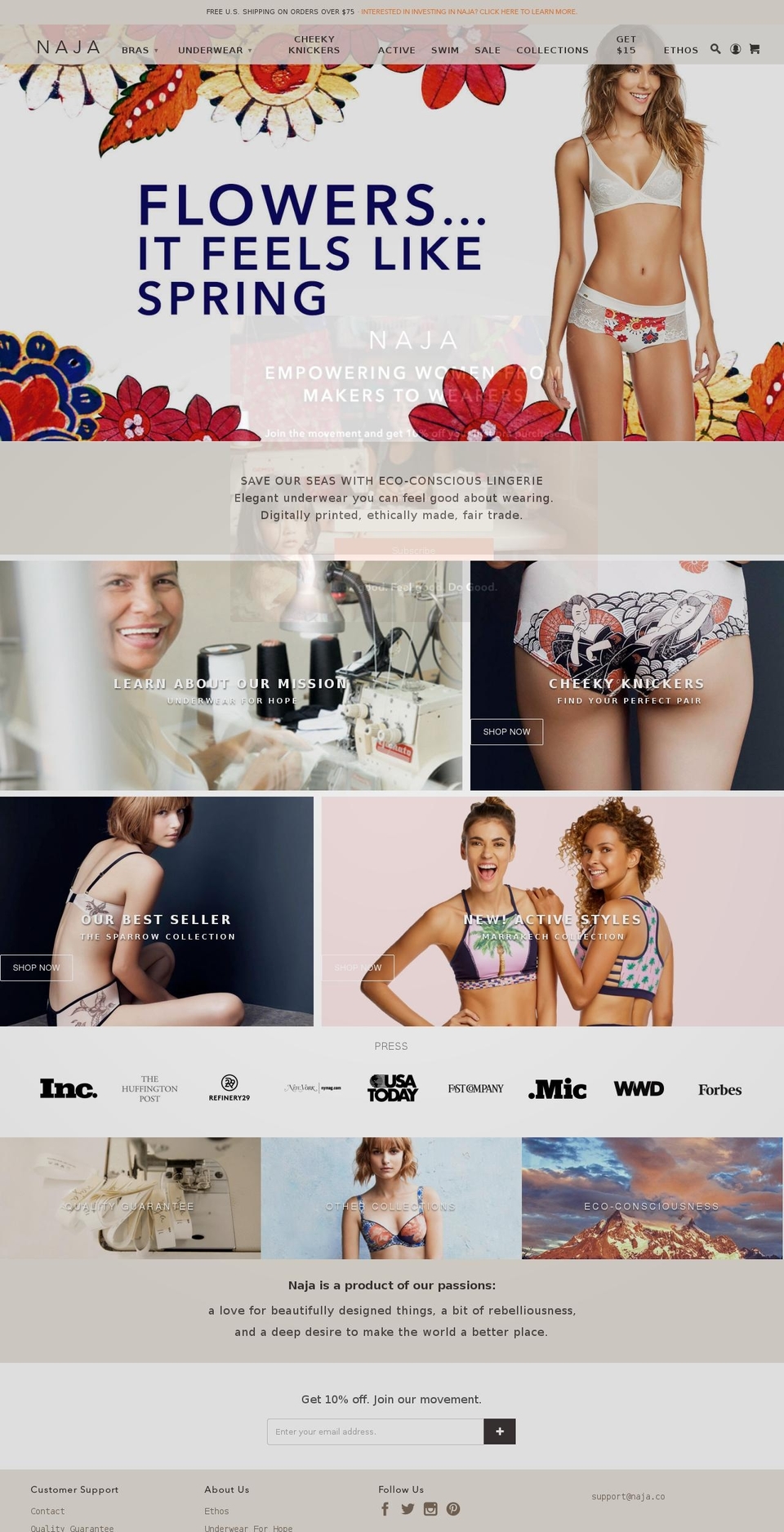 naja.co shopify website screenshot
